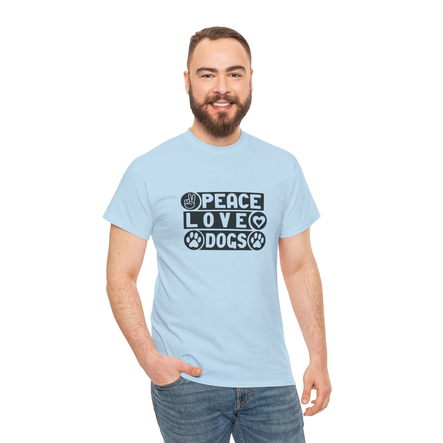 Peace Love Dogs Unisex Heavy Cotton Tee