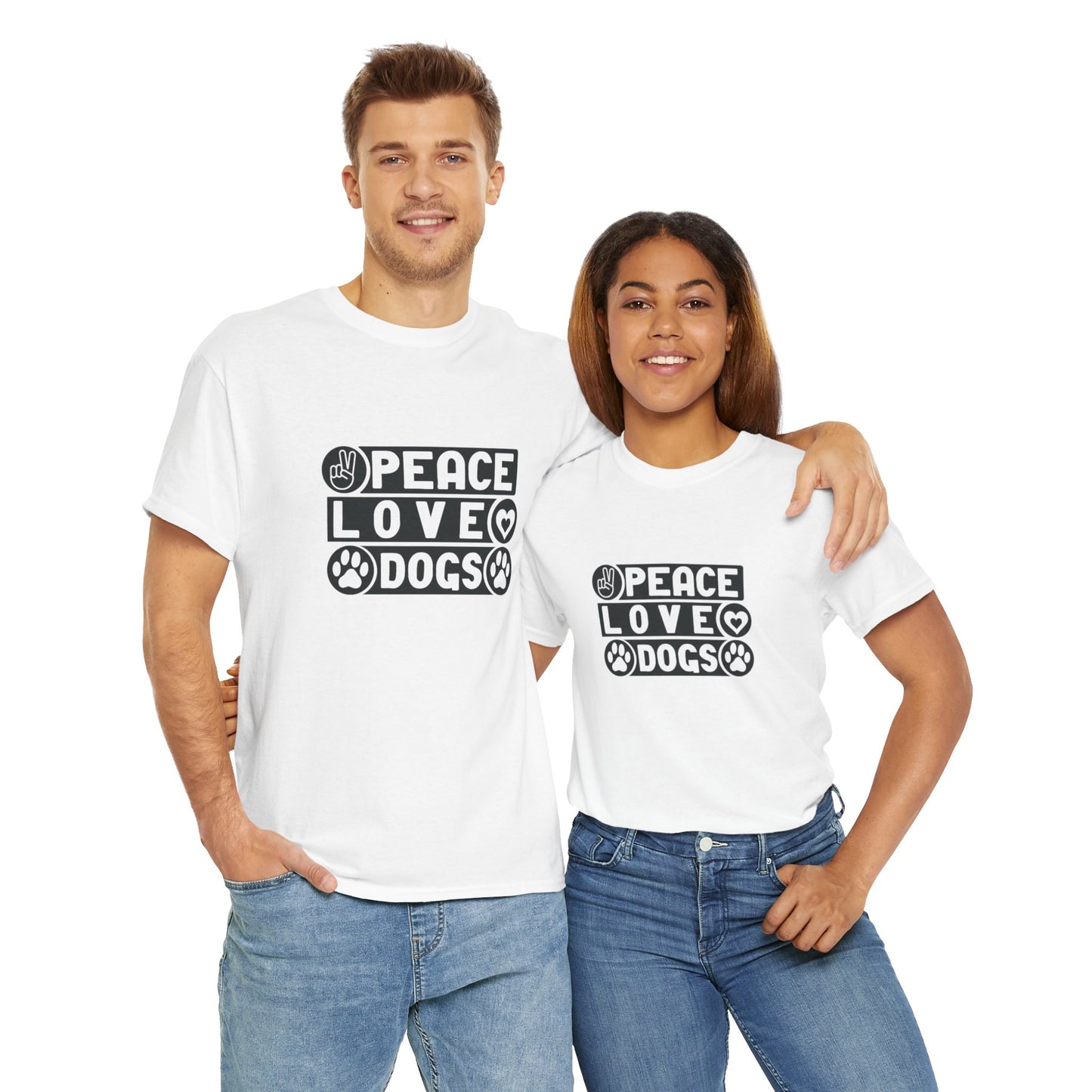 Peace Love Dogs Unisex Heavy Cotton Tee