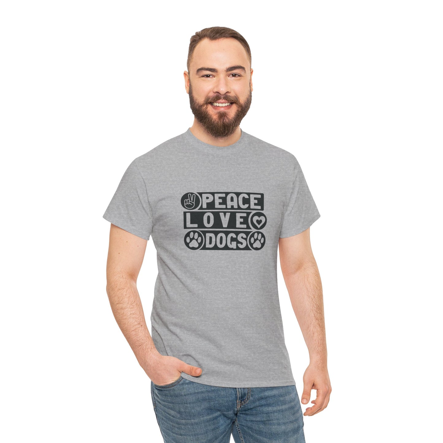 Peace Love Dogs Unisex Heavy Cotton Tee