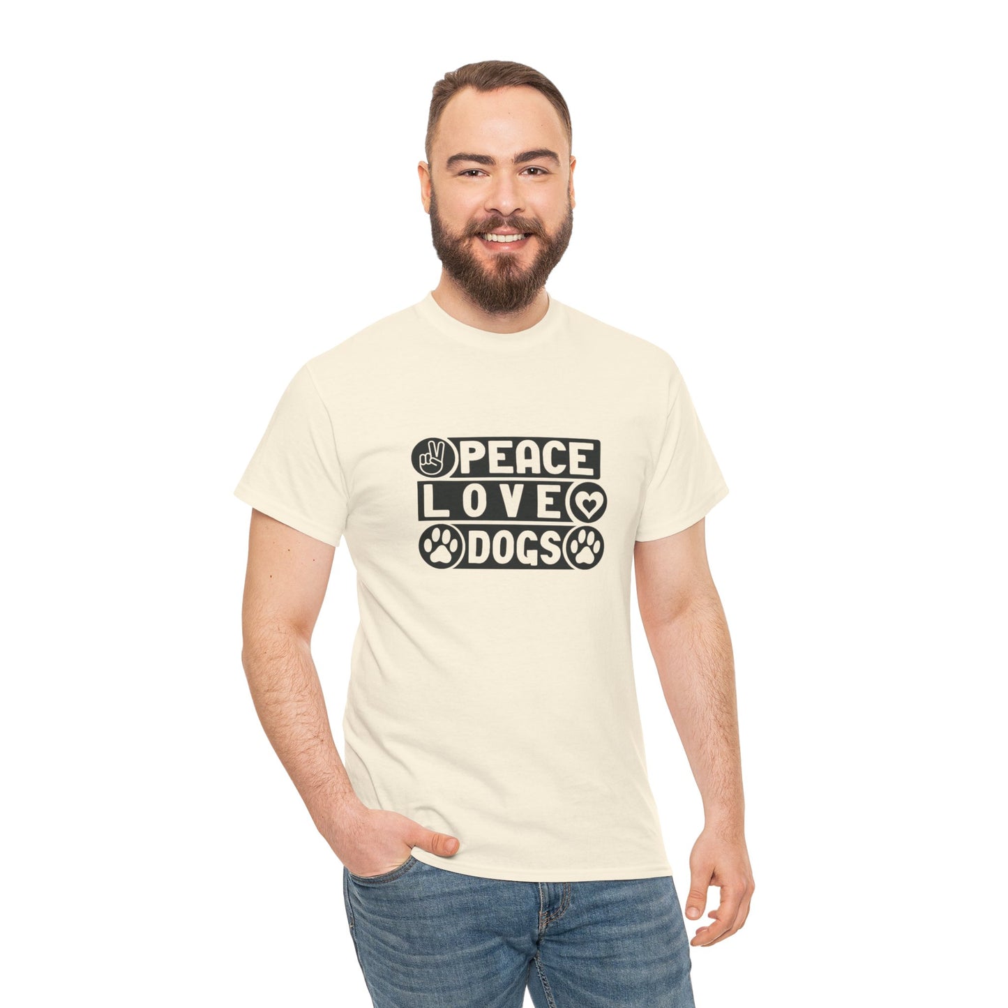 Peace Love Dogs Unisex Heavy Cotton Tee