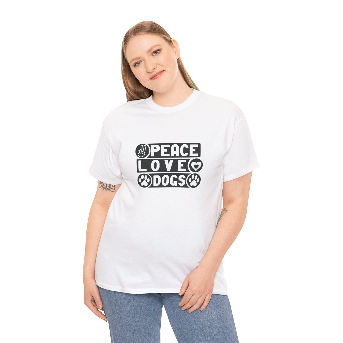 Peace Love Dogs Unisex Heavy Cotton Tee