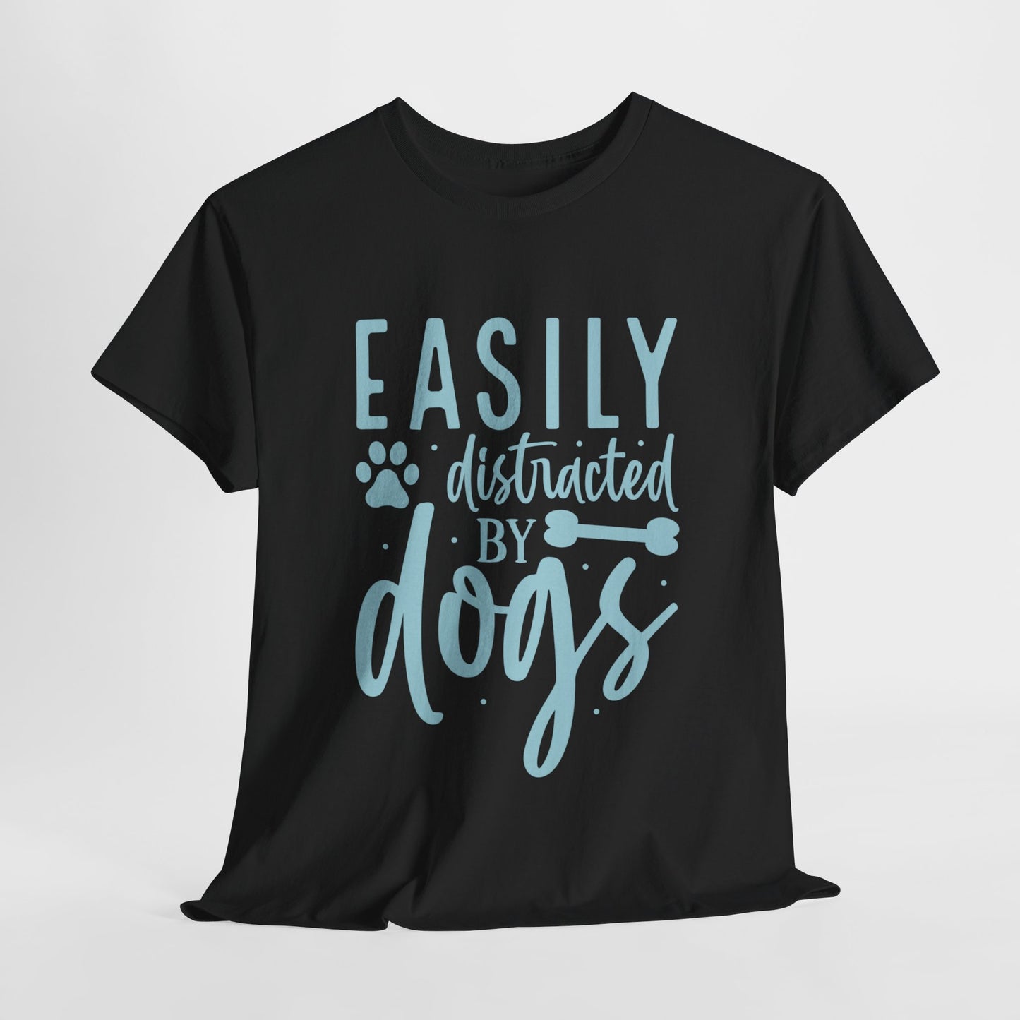 Easily distracted by Dogs Cute Doglover Shirt Cozy Comfort Colors Unisex Heavy Cotton T-Shirt