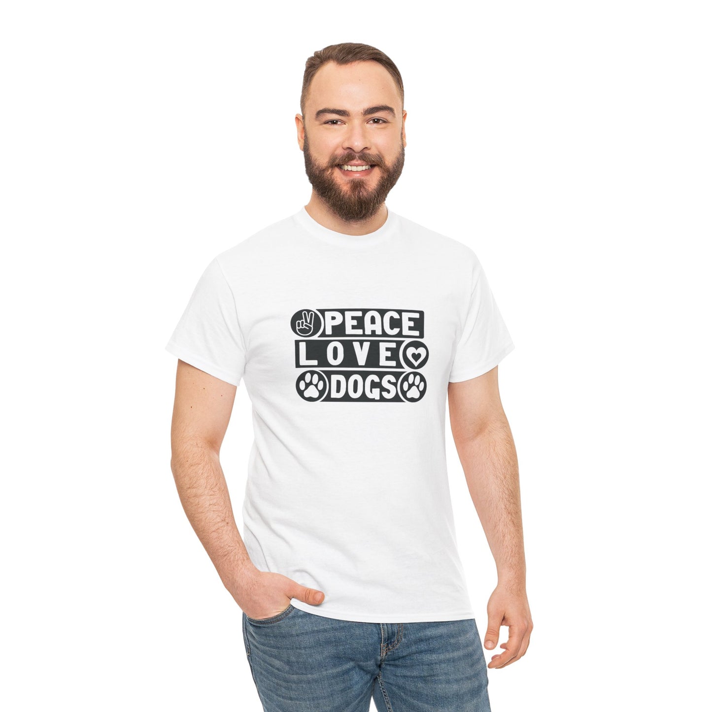 Peace Love Dogs Unisex Heavy Cotton Tee