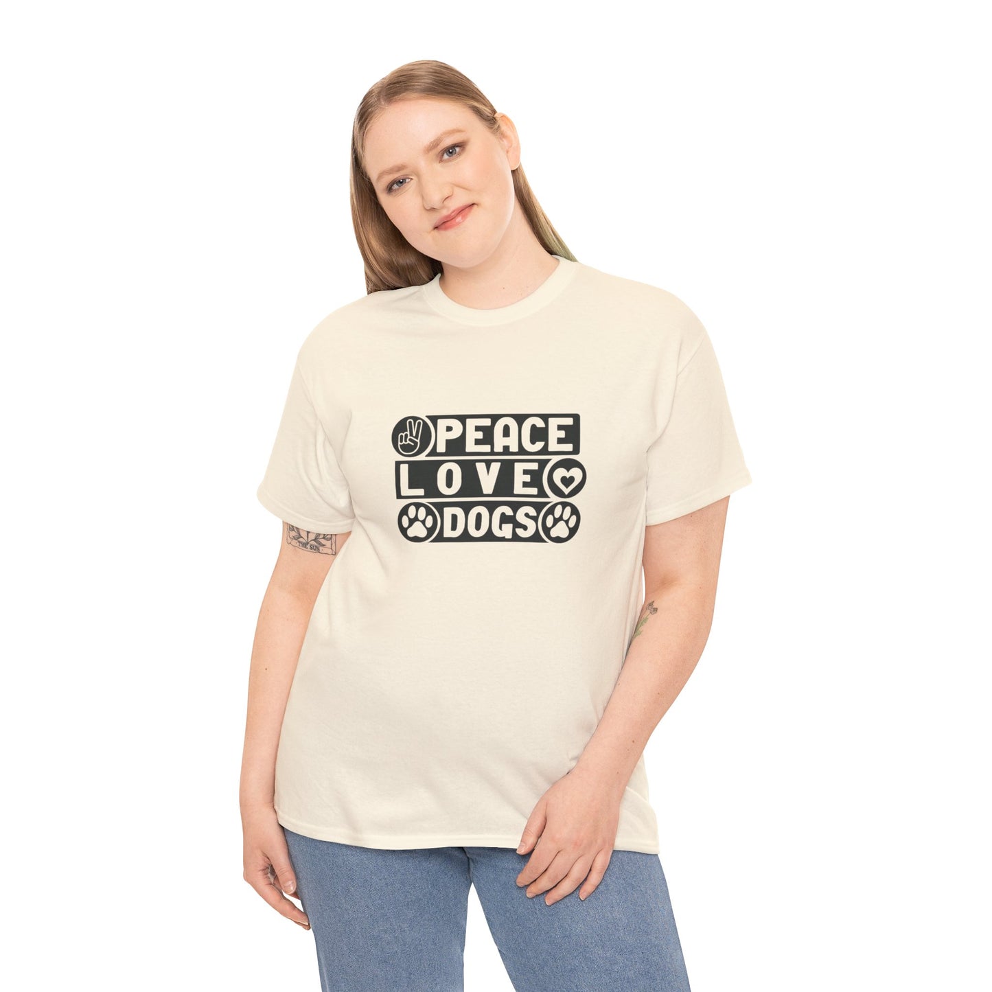 Peace Love Dogs Unisex Heavy Cotton Tee
