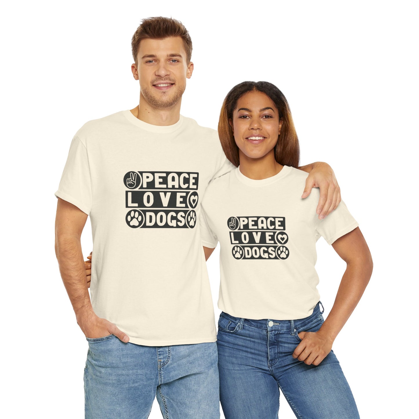 Peace Love Dogs Unisex Heavy Cotton Tee