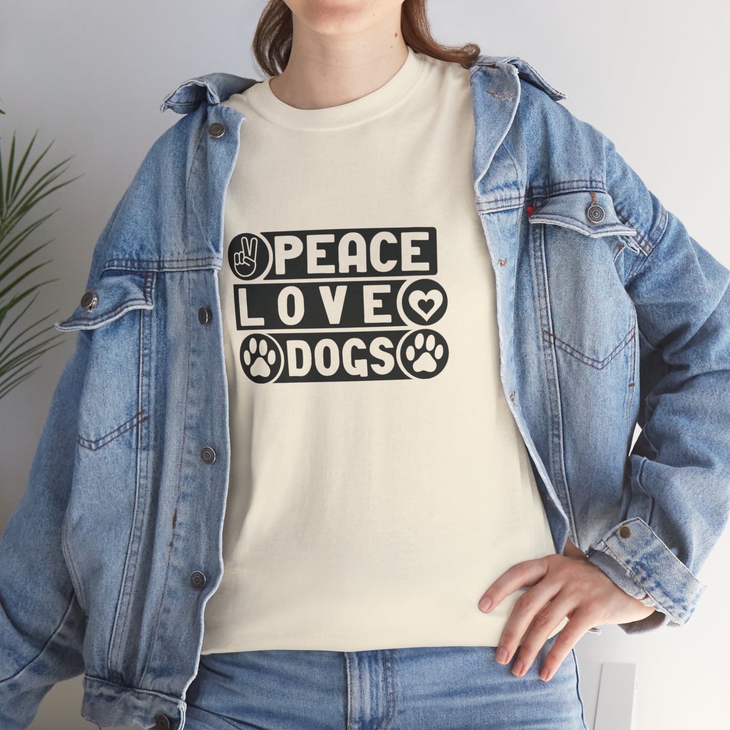 Peace Love Dogs Unisex Heavy Cotton Tee
