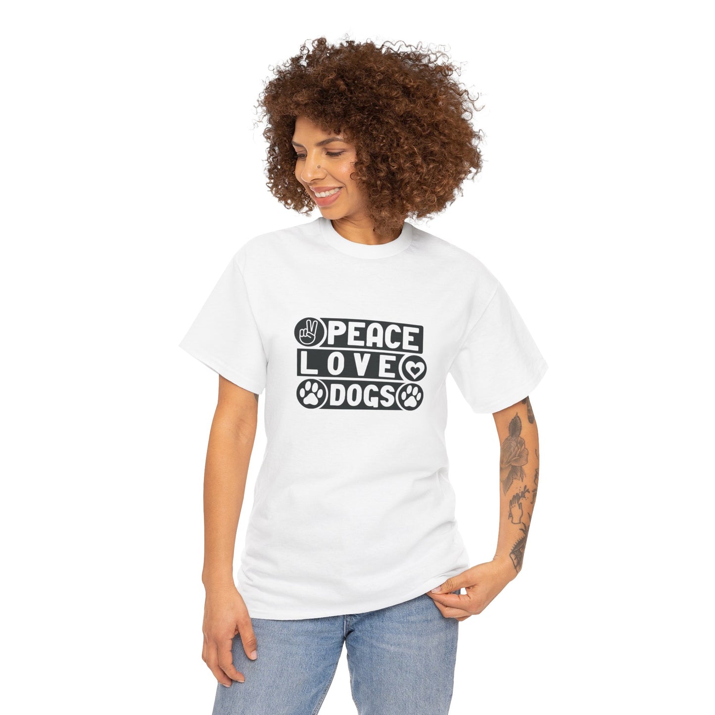 Peace Love Dogs Unisex Heavy Cotton Tee