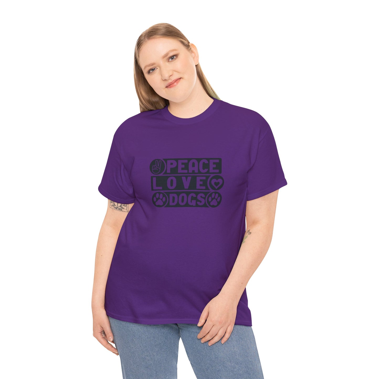 Peace Love Dogs Unisex Heavy Cotton Tee