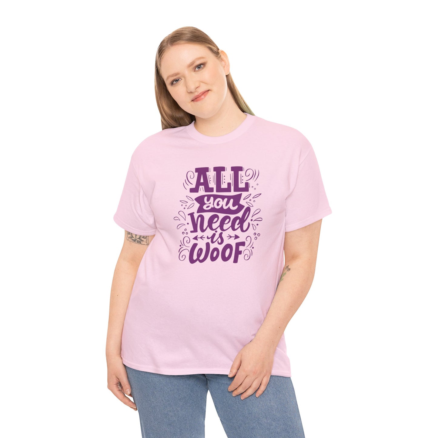 All you need is Woof Cute Doglover Shirt Cozy Comfort Colors Unisex Heavy Cotton T-Shirt