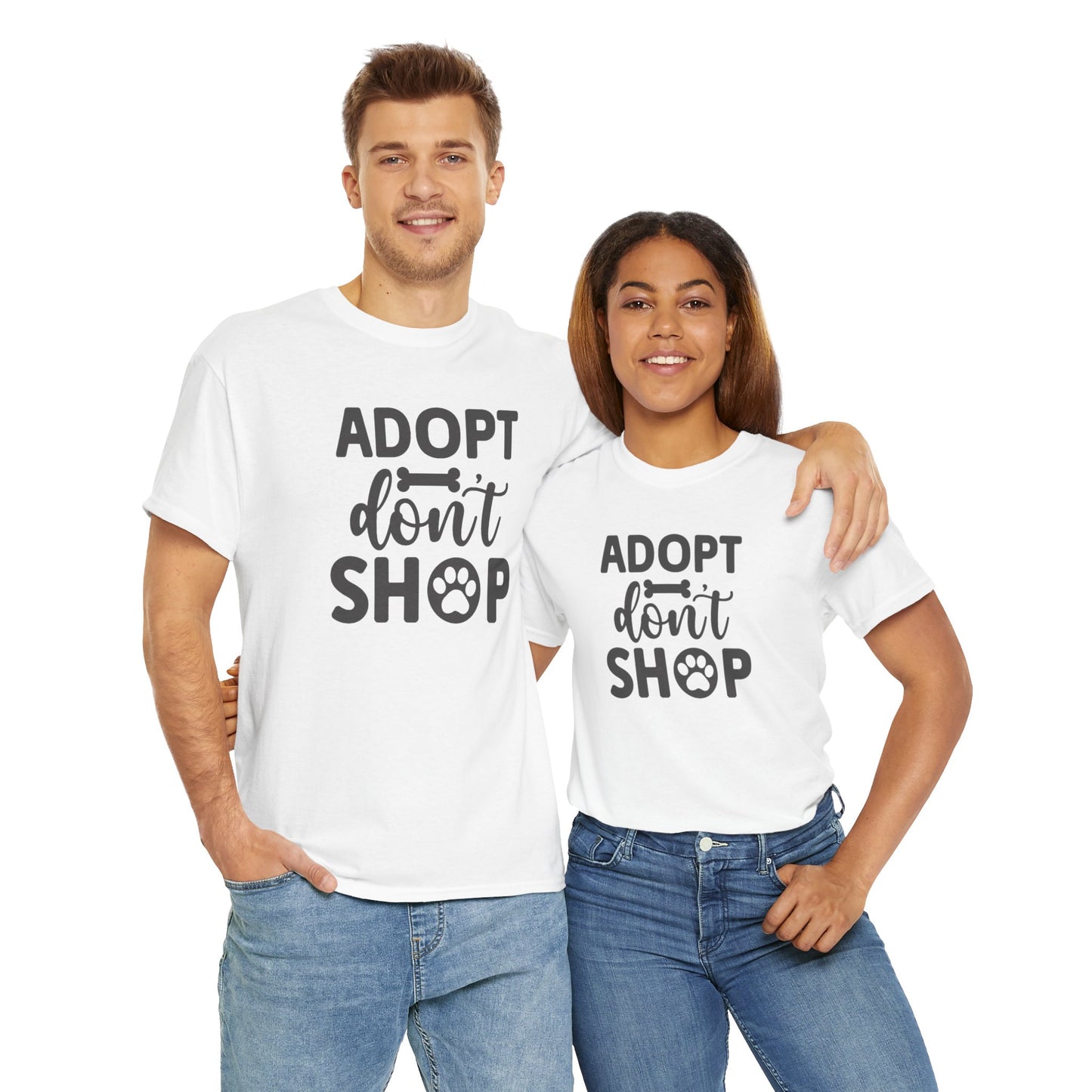 Adopt don't shop Unisex Heavy Cotton Tee