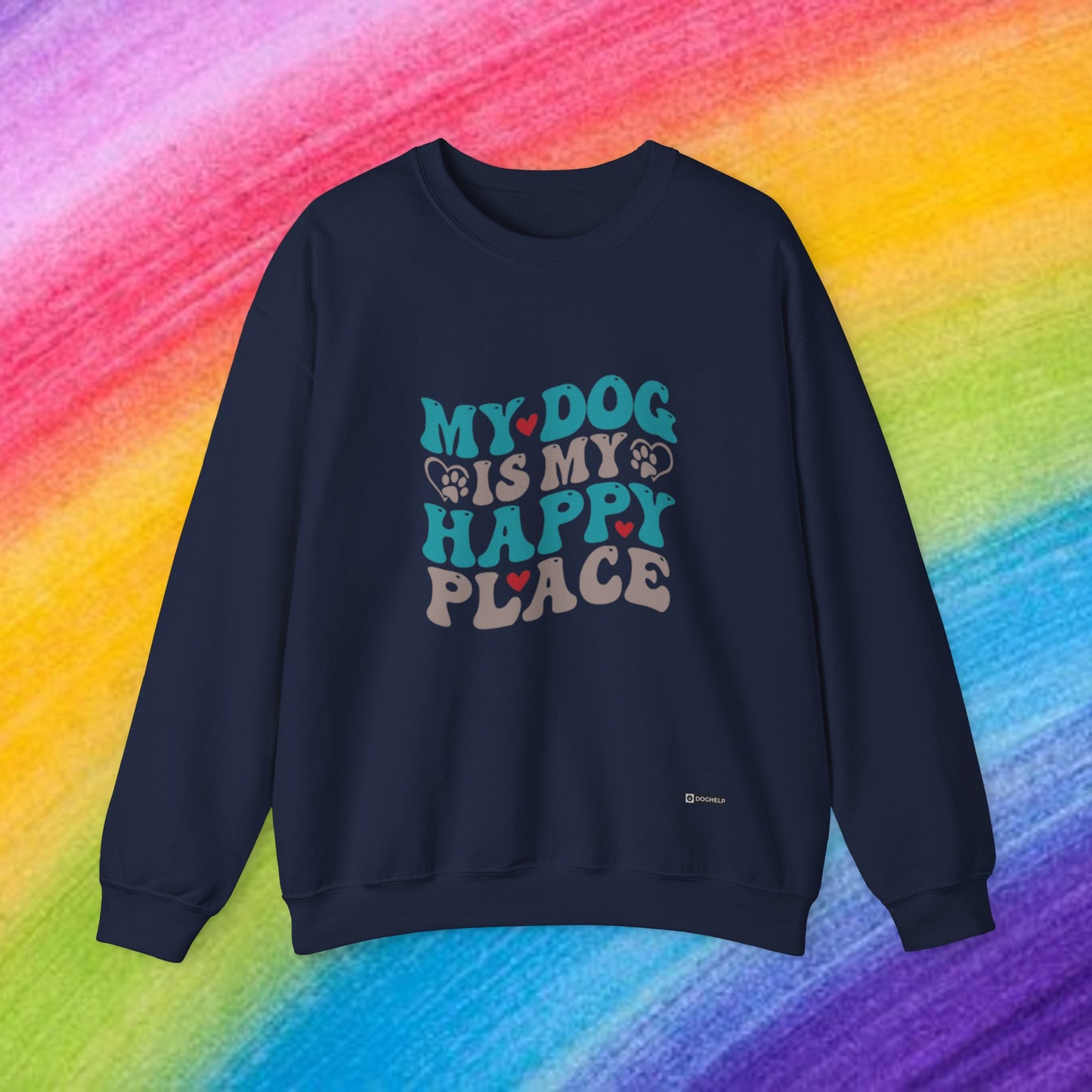 My Dog is my Happy Place Unisex Heavy Blend™ Crewneck Sweatshirt