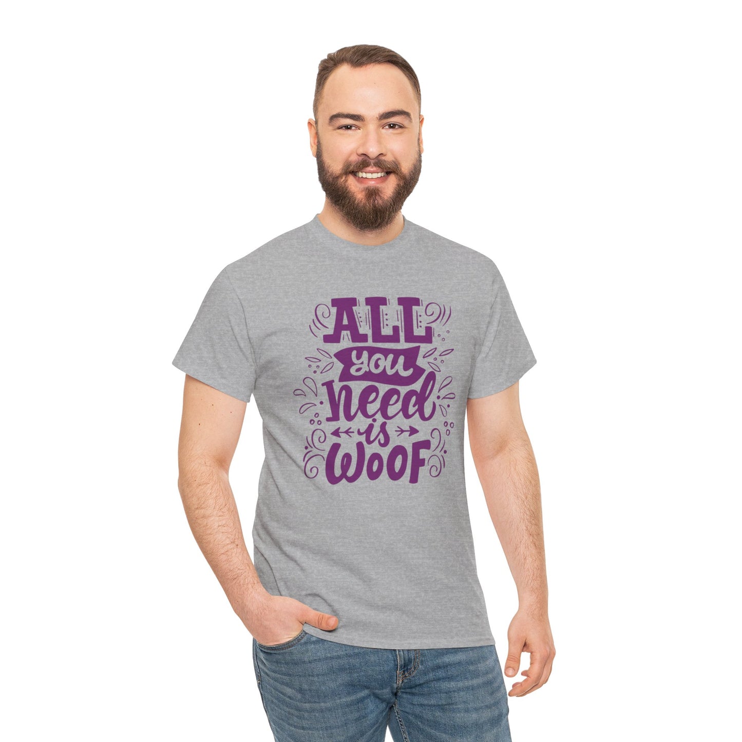 All you need is Woof Cute Doglover Shirt Cozy Comfort Colors Unisex Heavy Cotton T-Shirt