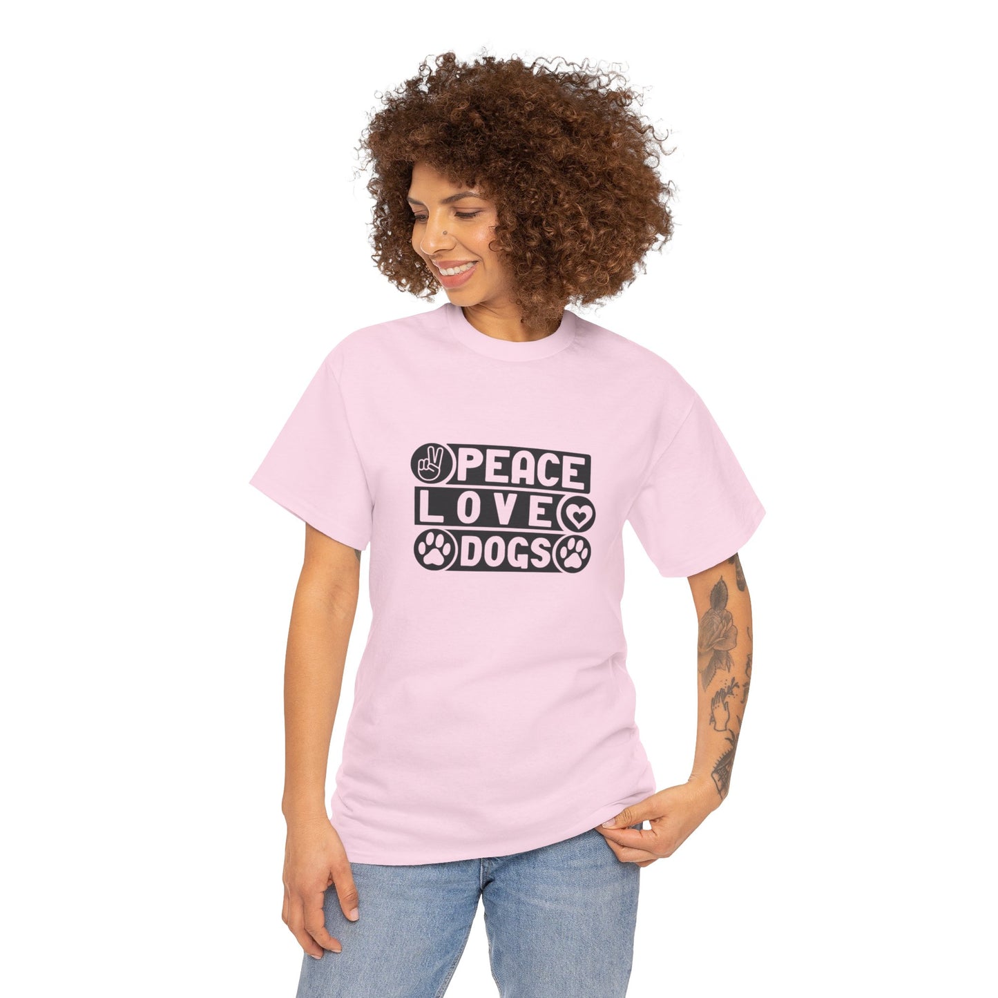 Peace Love Dogs  Unisex Heavy Cotton Tee