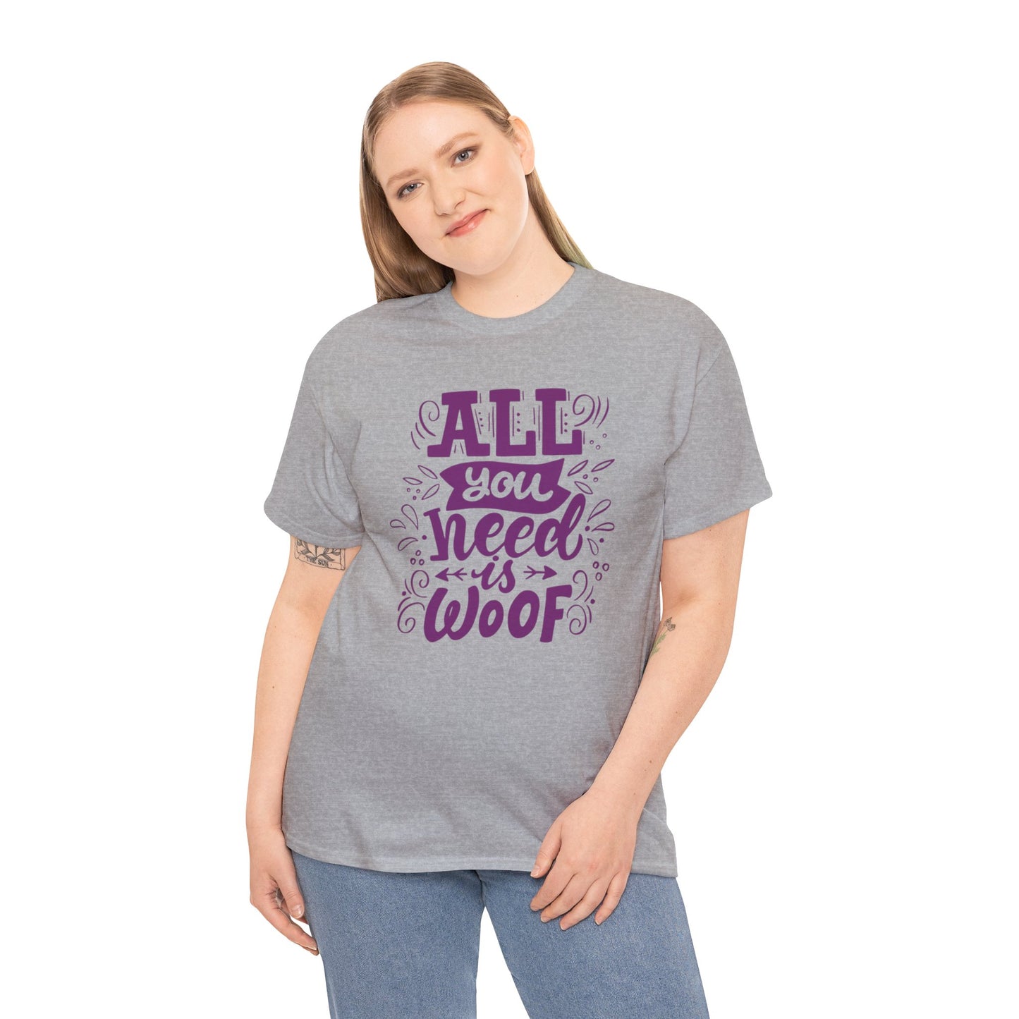 All you need is Woof Cute Doglover Shirt Cozy Comfort Colors Unisex Heavy Cotton T-Shirt