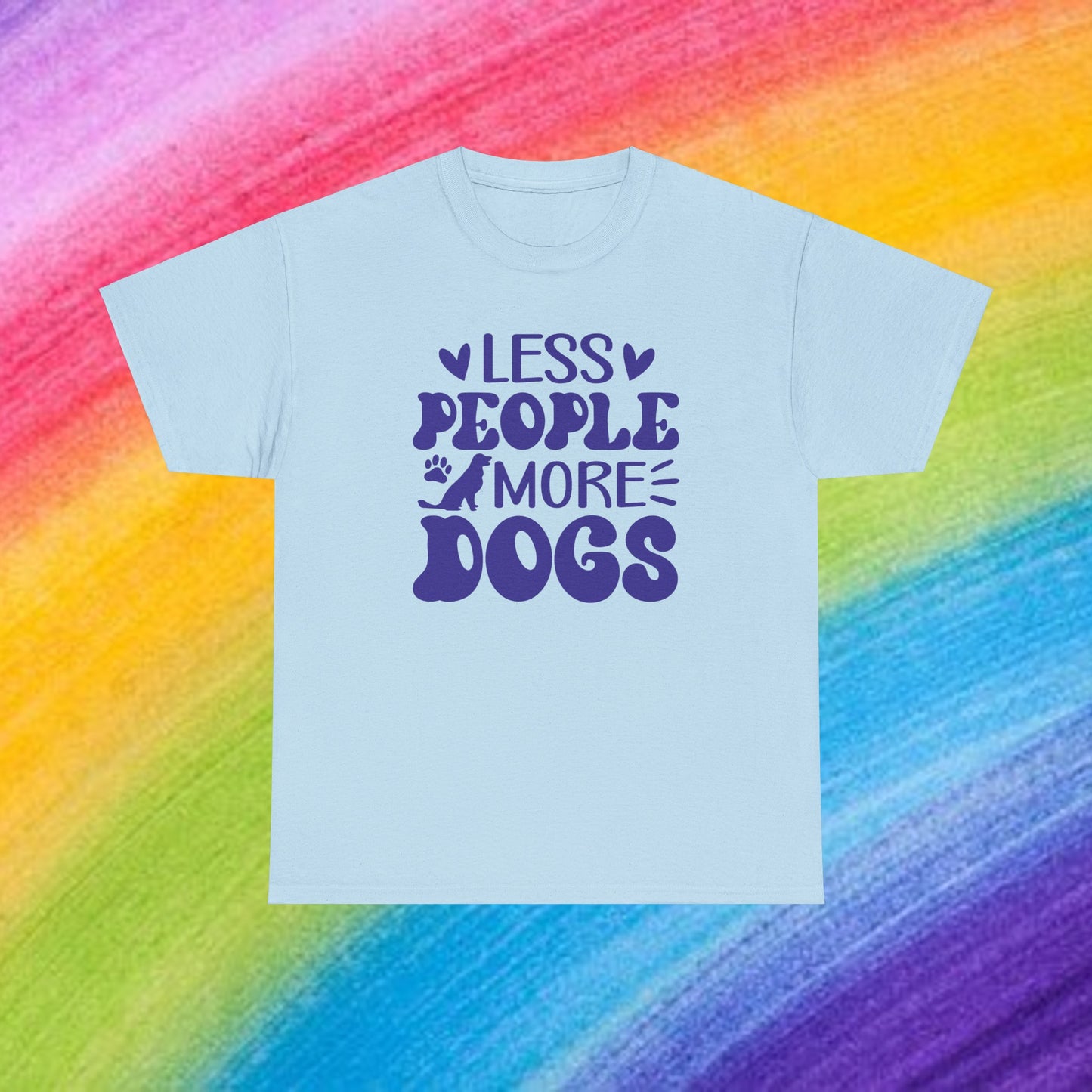 Les People more Dogs Cute Doglover Shirt Cozy Comfort Colors Unisex Heavy Cotton T-Shirt