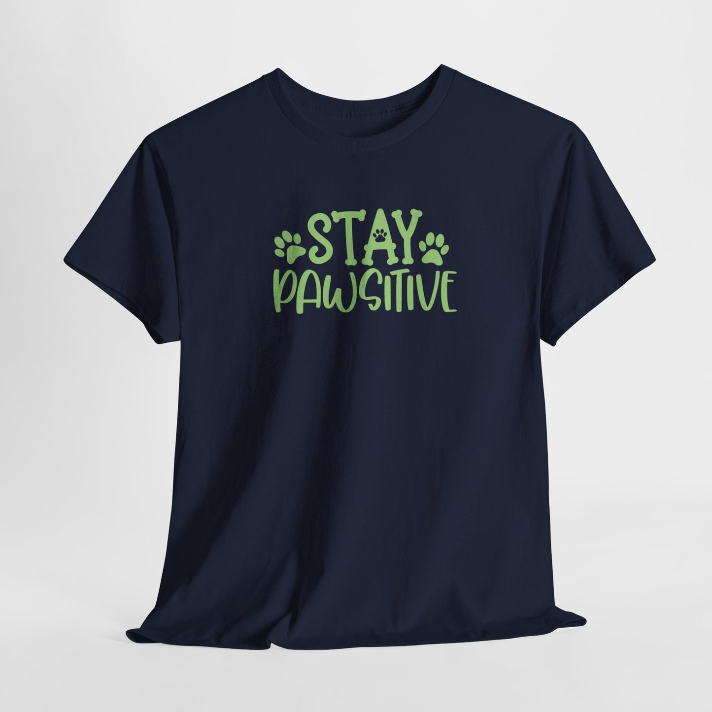 Stay Pawsitive Cute Doglover Shirt Cozy Comfort Colors Unisex Heavy Cotton T-Shirt