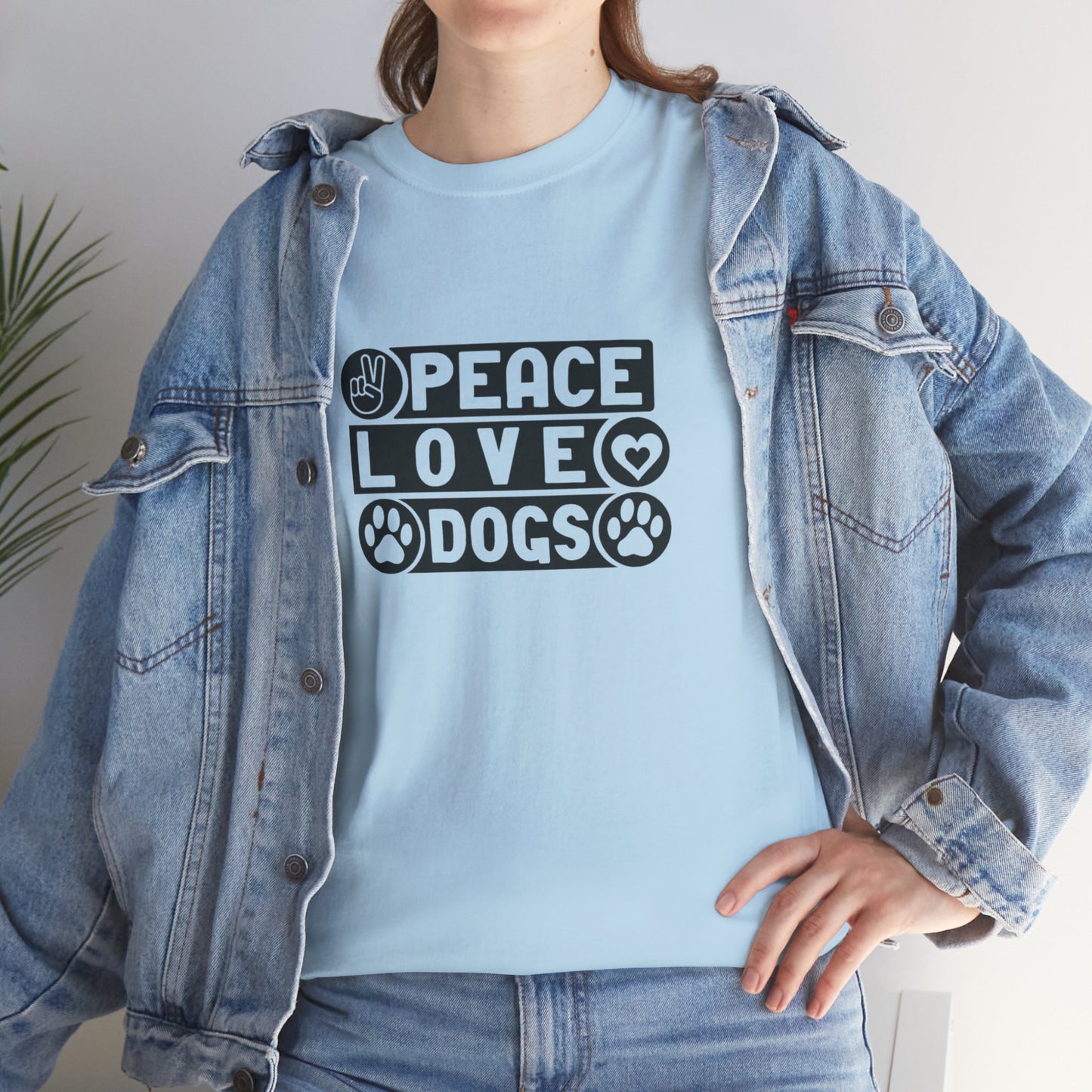 Peace Love Dogs  Unisex Heavy Cotton Tee