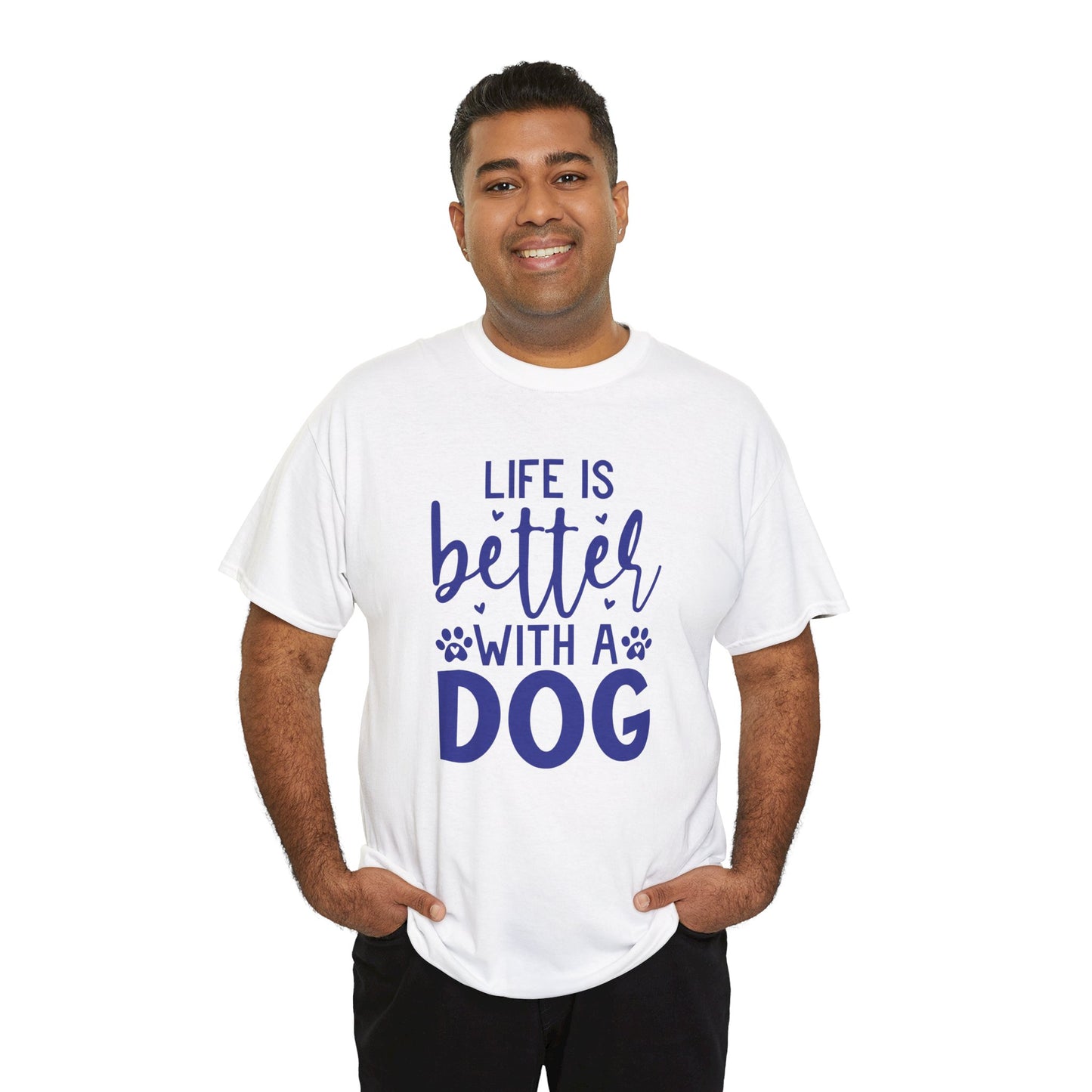 Life is better with a Dog Cute Doglover Shirt Cozy Comfort Colors Unisex Heavy Cotton T-Shirt