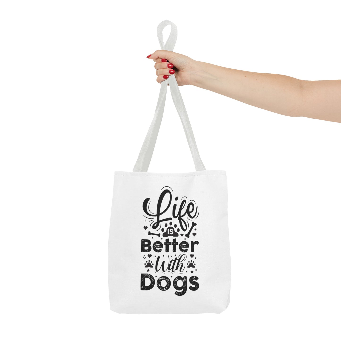 Life is better with dogs Tote Bag