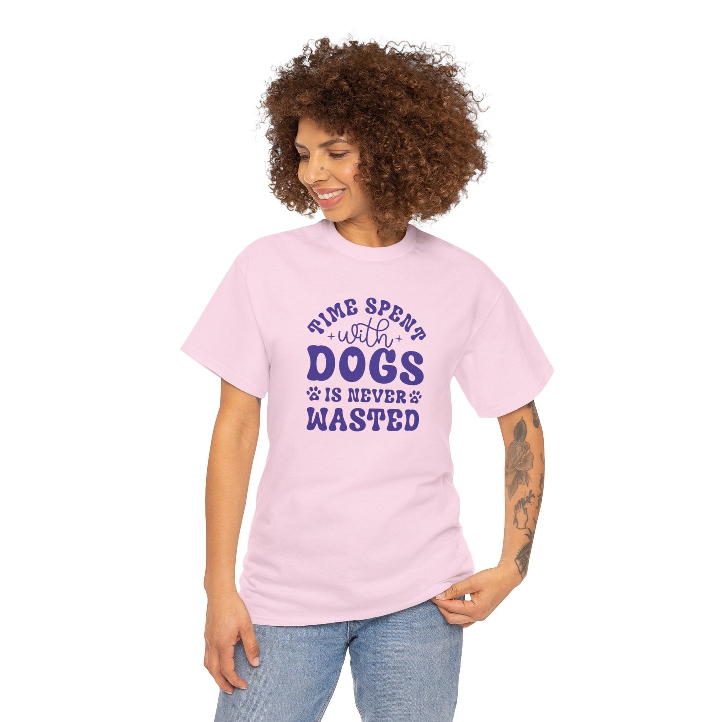 Time spent with Dogs Cute Doglover Shirt Cozy Comfort Colors Unisex Heavy Cotton T-Shirt