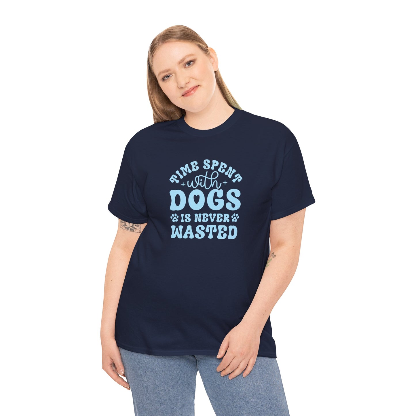 Time spent with Dogs Cute Doglover Shirt Cozy Comfort Colors Unisex Heavy Cotton T-Shirt