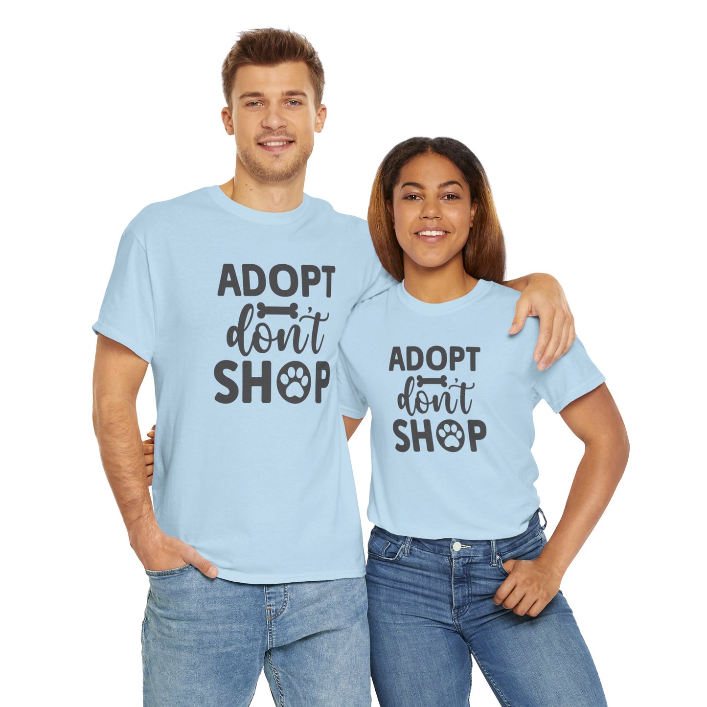 Adopt don't shop Unisex Heavy Cotton Tee