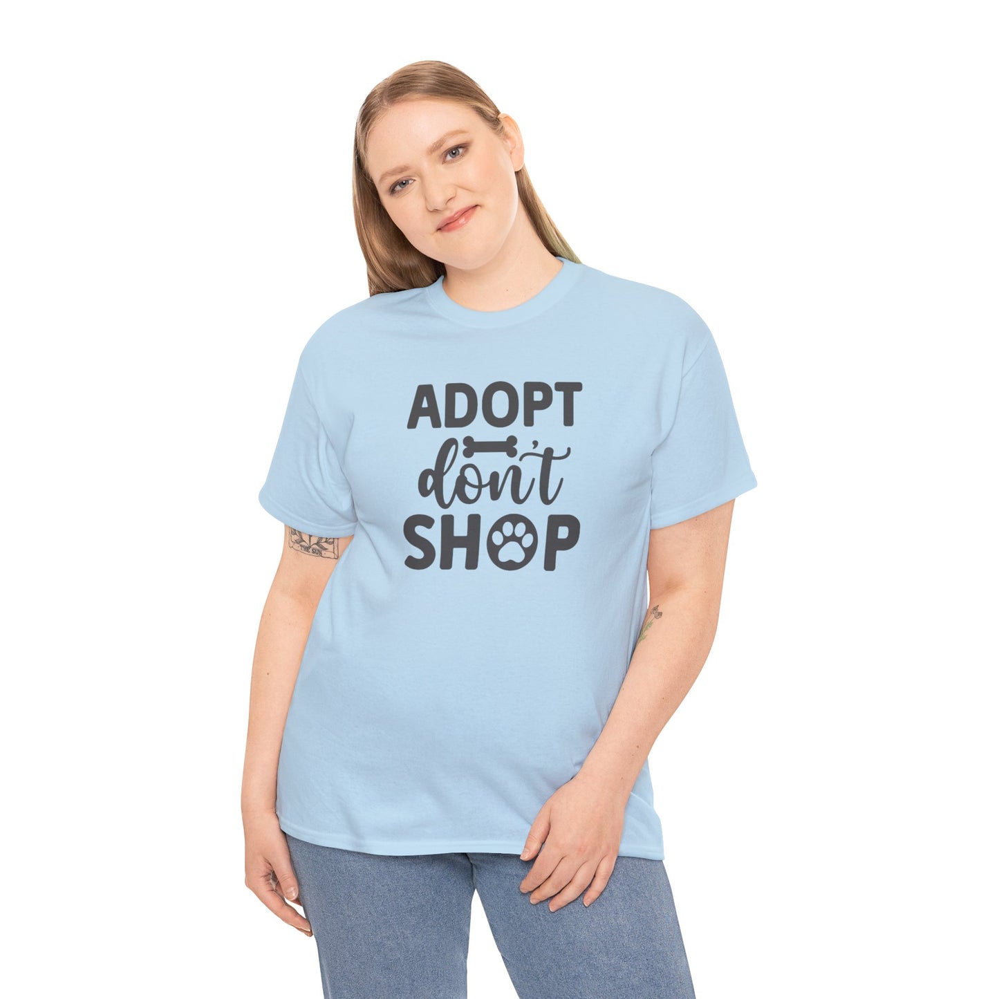 Adopt don't shop Unisex Heavy Cotton Tee