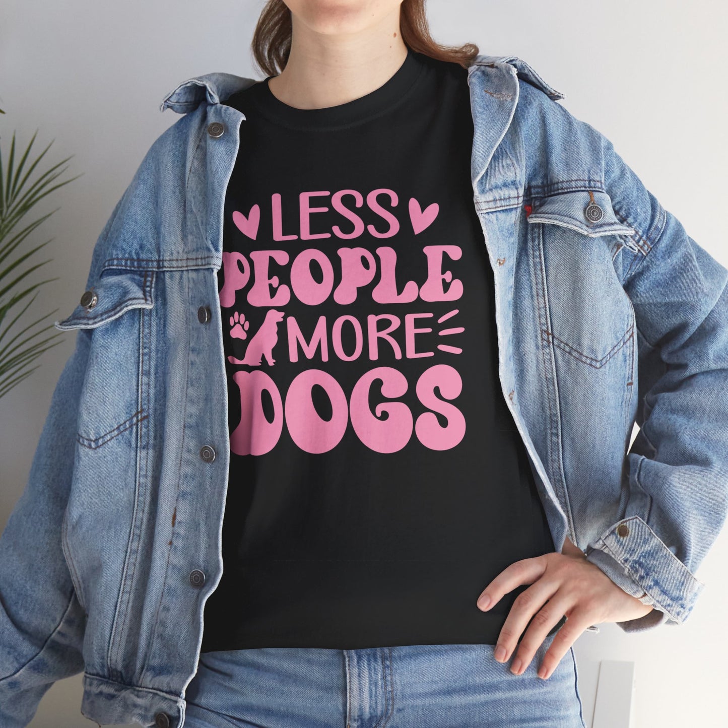 Les People more Dogs Cute Doglover Shirt Cozy Comfort Colors Unisex Heavy Cotton T-Shirt