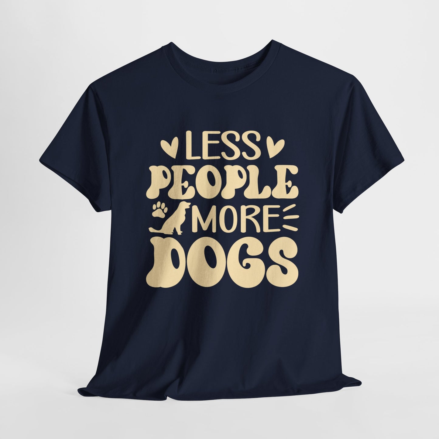 Les People more Dogs Cute Doglover Shirt Cozy Comfort Colors Unisex Heavy Cotton T-Shirt