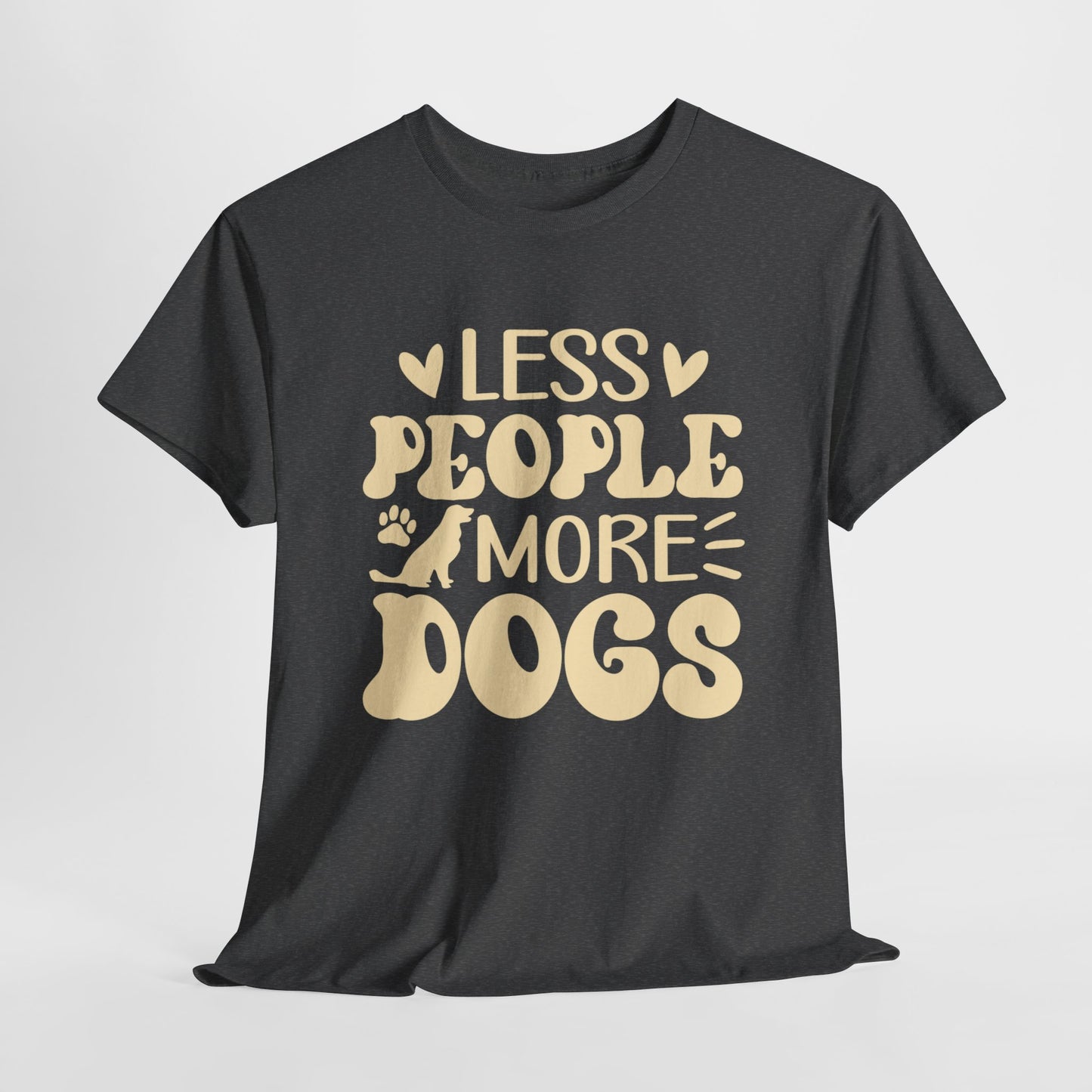 Les People more Dogs Cute Doglover Shirt Cozy Comfort Colors Unisex Heavy Cotton T-Shirt