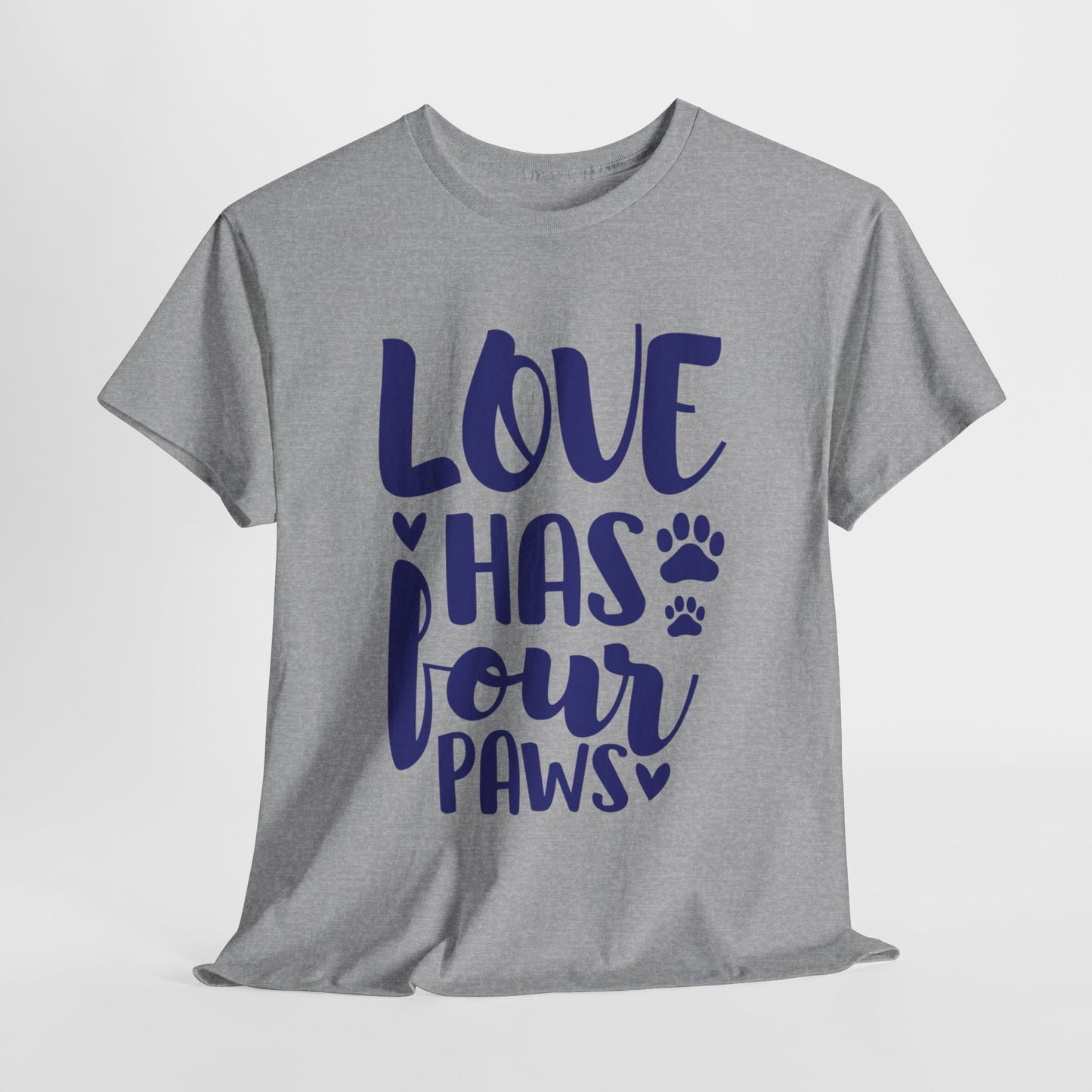 Love has 4 Paws Cute Doglover Shirt Cozy Comfort Colors Unisex Heavy Cotton T-Shirt