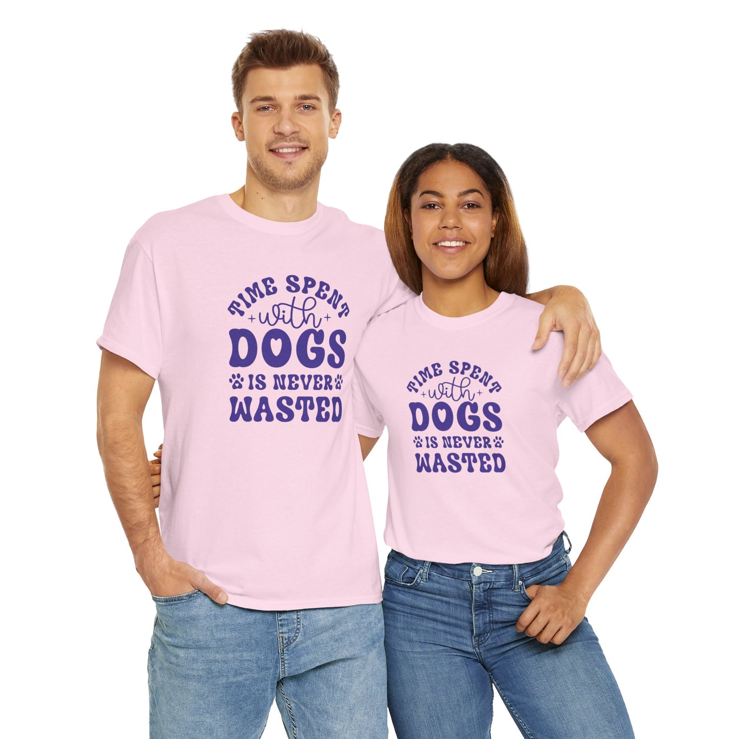 Time spent with Dogs Cute Doglover Shirt Cozy Comfort Colors Unisex Heavy Cotton T-Shirt