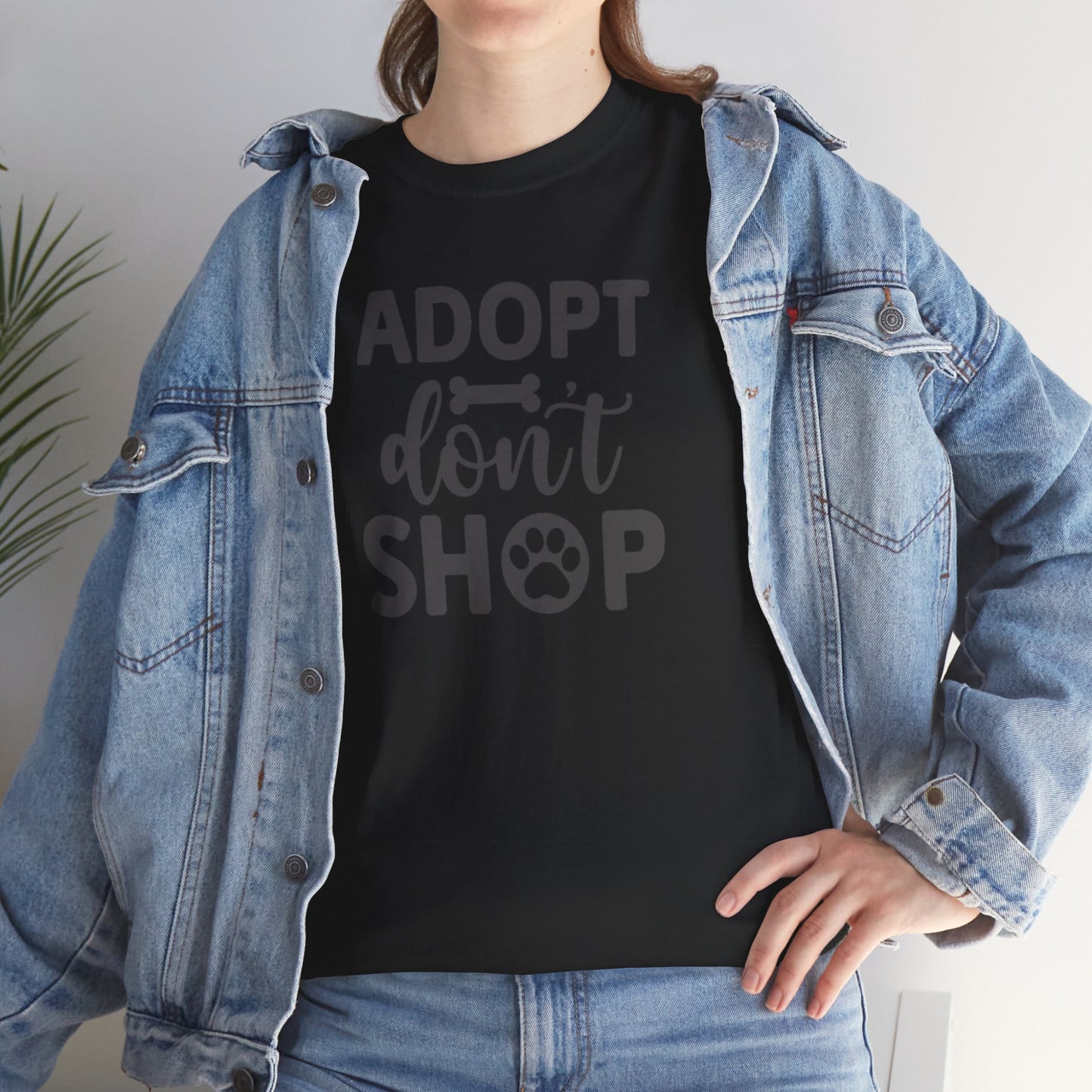 Adopt don't shop Unisex Heavy Cotton Tee