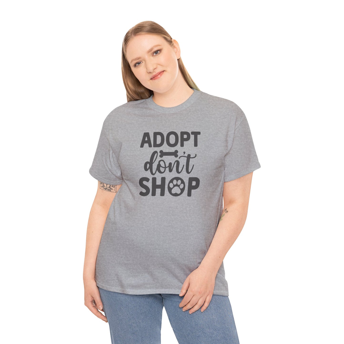 Adopt don't shop Unisex Heavy Cotton Tee