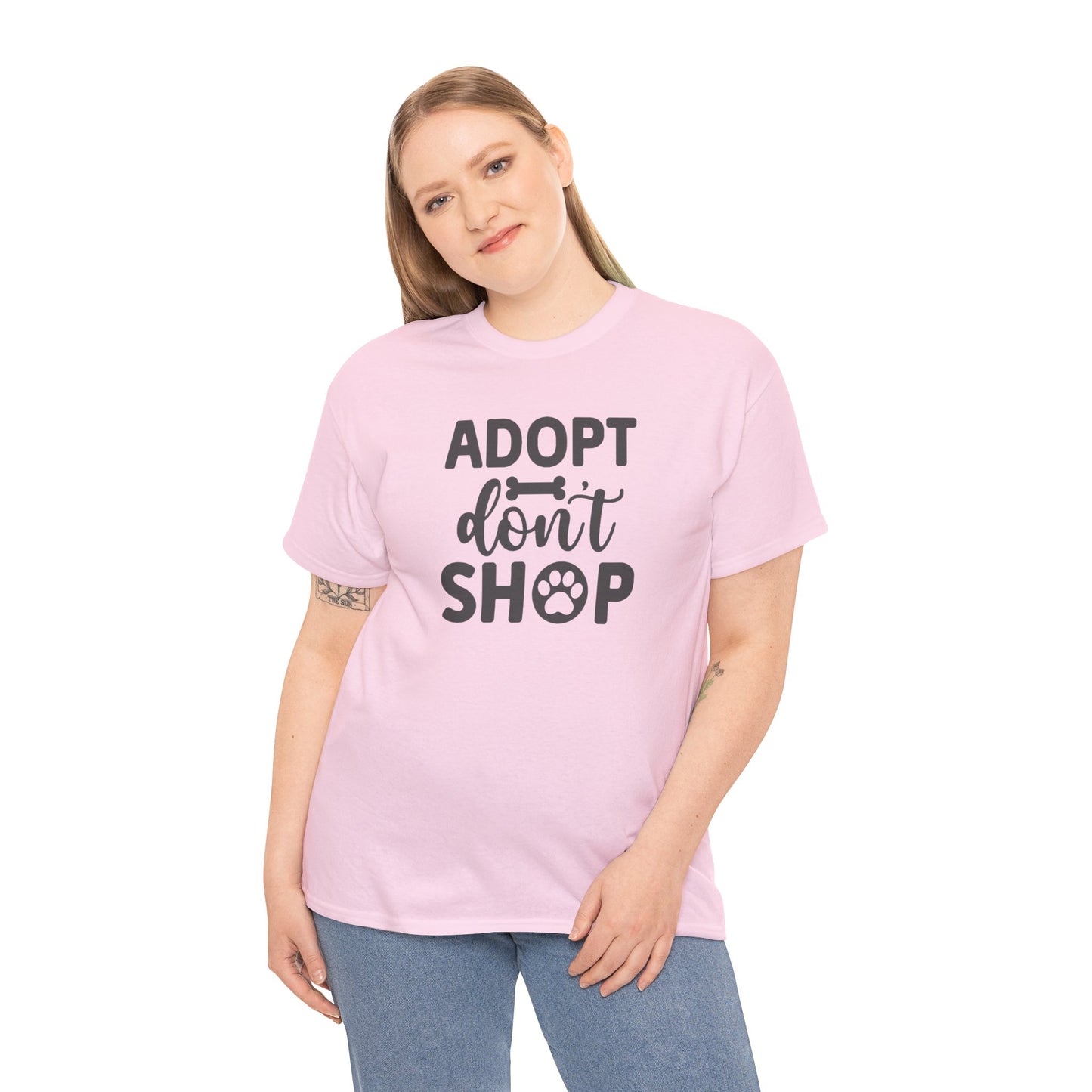 Adopt don't shop Unisex Heavy Cotton Tee