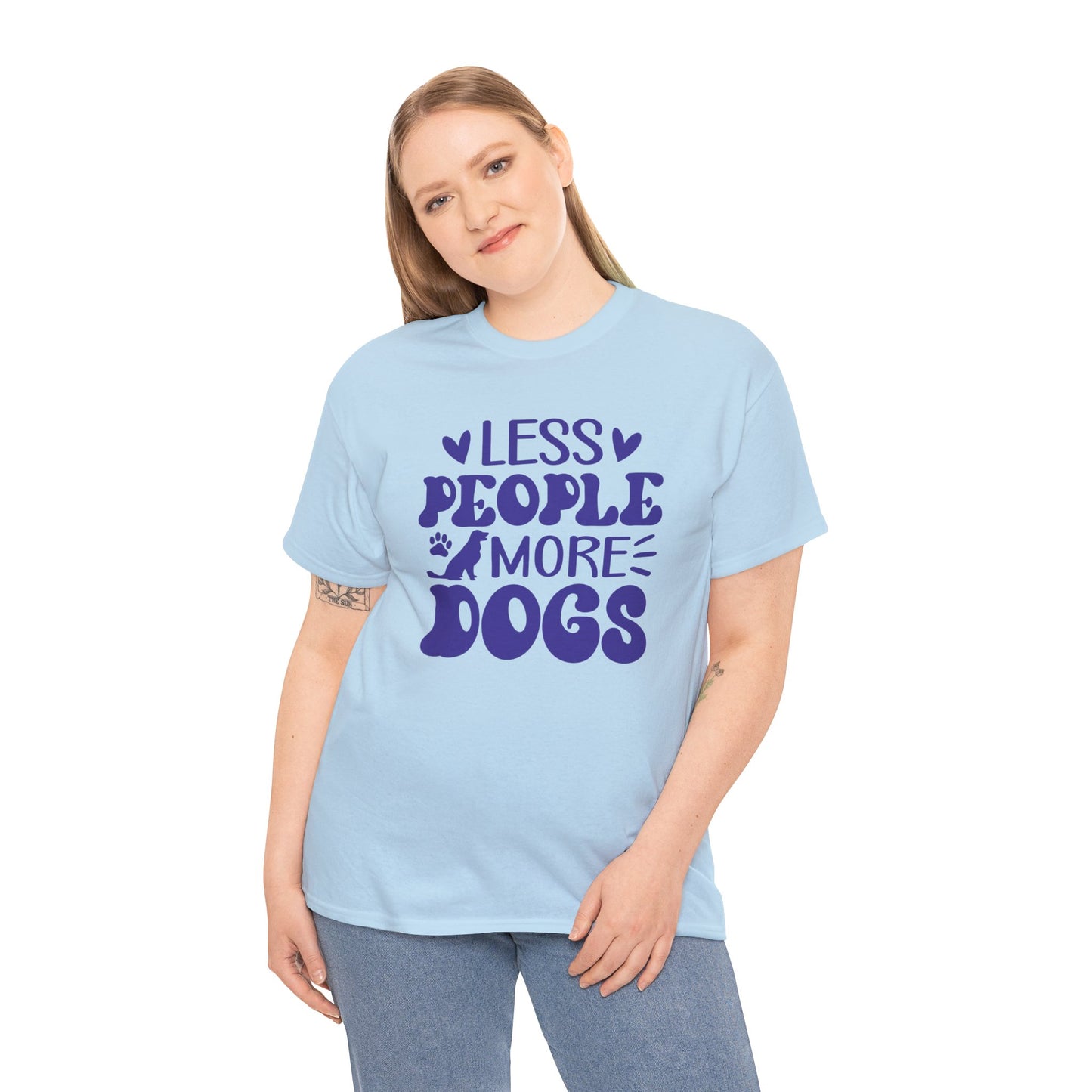 Les People more Dogs Cute Doglover Shirt Cozy Comfort Colors Unisex Heavy Cotton T-Shirt