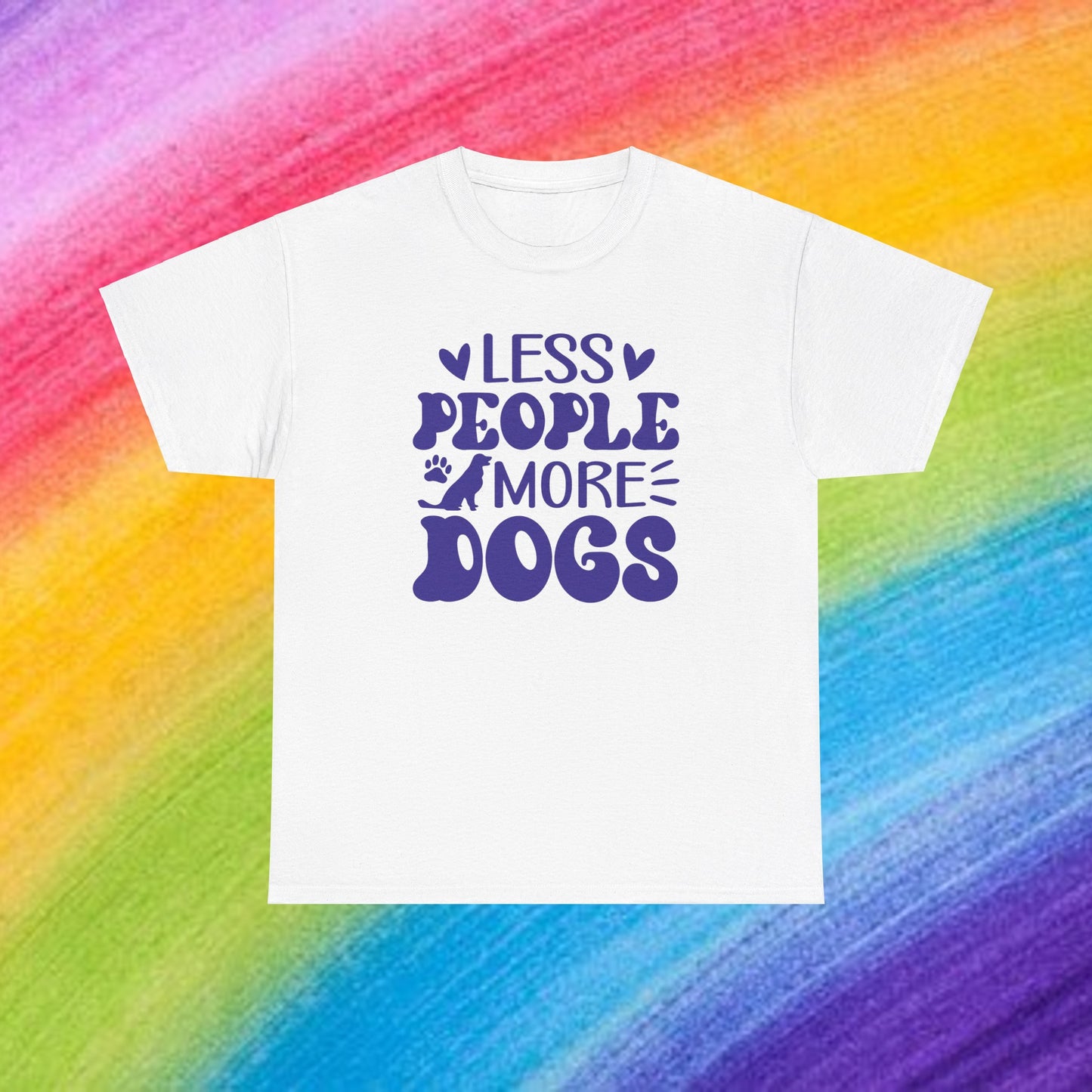 Les People more Dogs Cute Doglover Shirt Cozy Comfort Colors Unisex Heavy Cotton T-Shirt