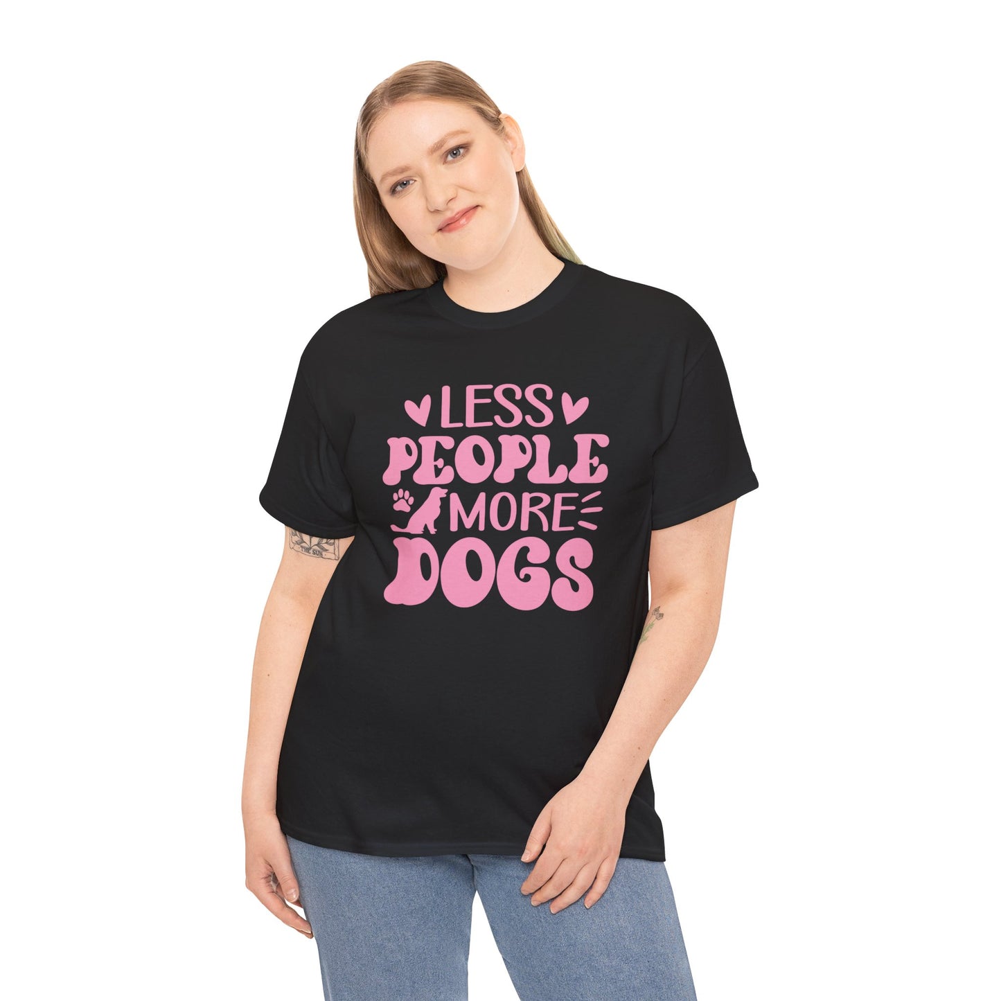 Les People more Dogs Cute Doglover Shirt Cozy Comfort Colors Unisex Heavy Cotton T-Shirt