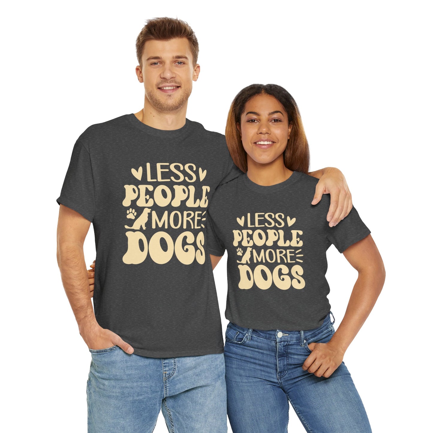 Les People more Dogs Cute Doglover Shirt Cozy Comfort Colors Unisex Heavy Cotton T-Shirt