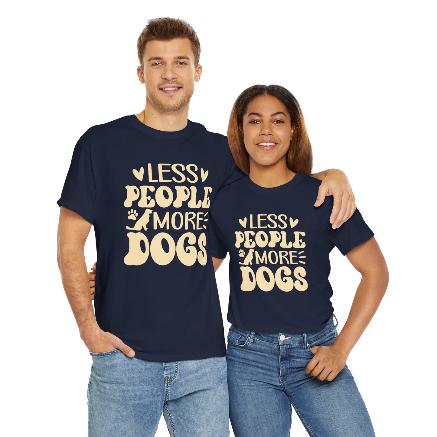 Les People more Dogs Cute Doglover Shirt Cozy Comfort Colors Unisex Heavy Cotton T-Shirt