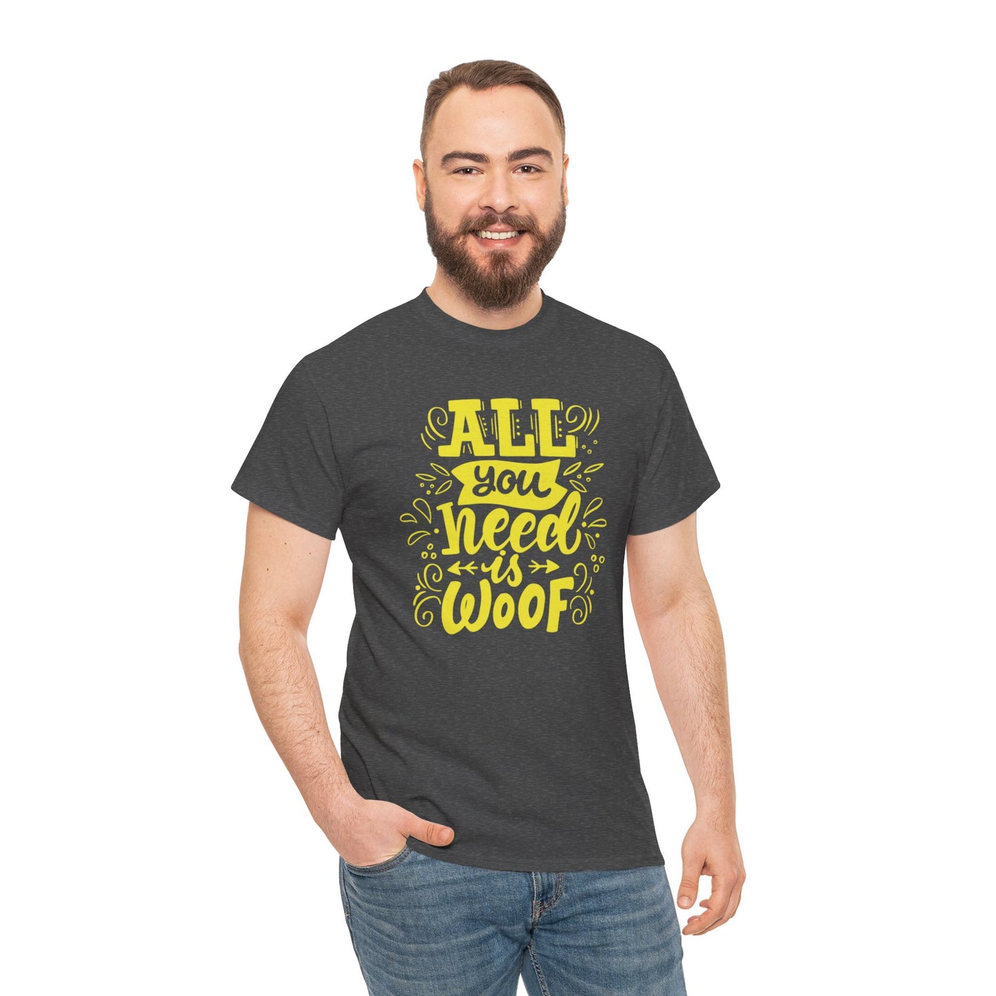 All you need is Woof Cute Doglover Shirt Cozy Comfort Colors Unisex Heavy Cotton T-Shirt