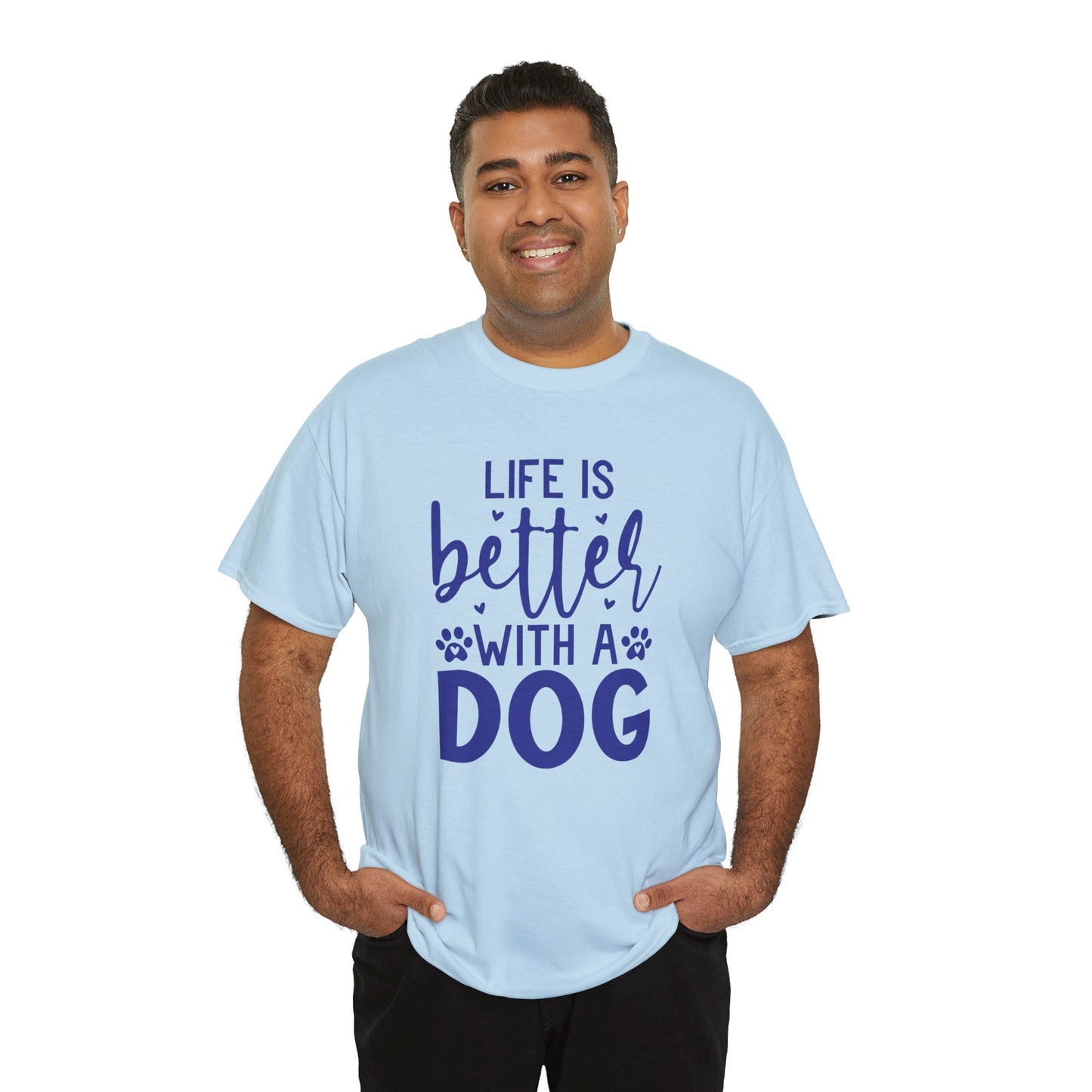 Life is better with a Dog Cute Doglover Shirt Cozy Comfort Colors Unisex Heavy Cotton T-Shirt