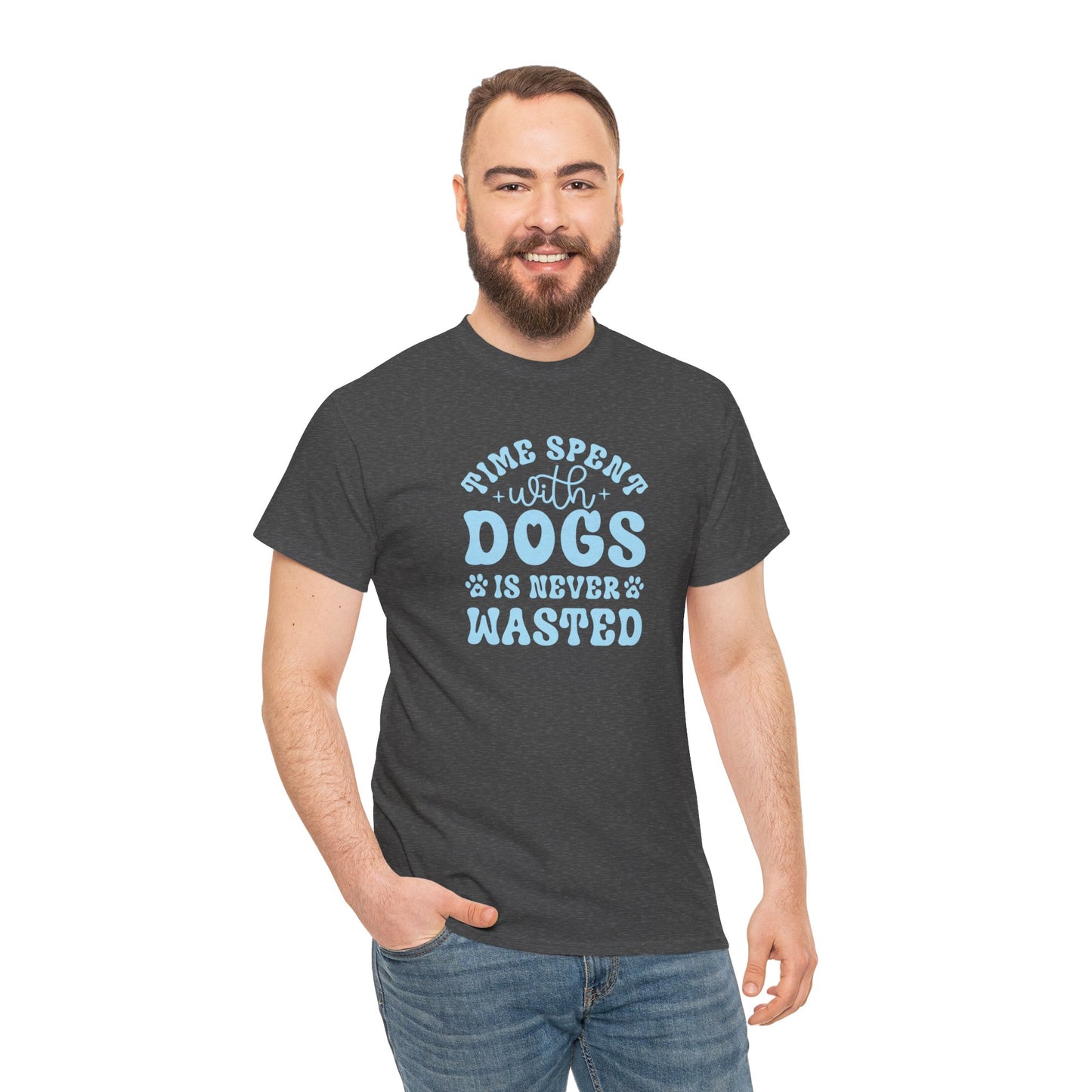 Time spent with Dogs Cute Doglover Shirt Cozy Comfort Colors Unisex Heavy Cotton T-Shirt