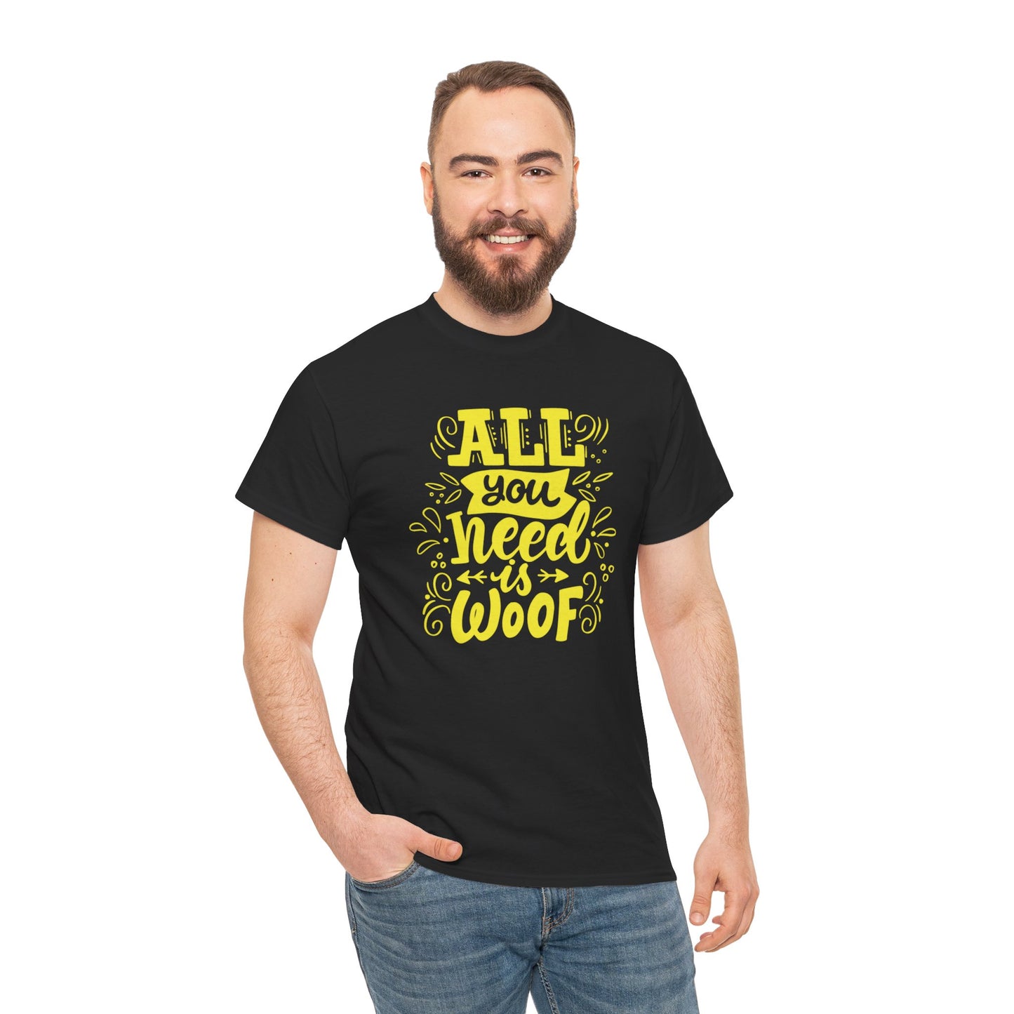 All you need is Woof Cute Doglover Shirt Cozy Comfort Colors Unisex Heavy Cotton T-Shirt