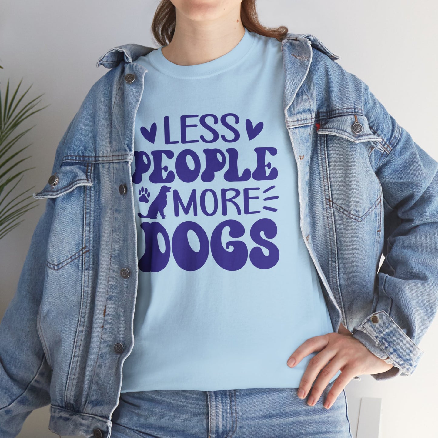 Les People more Dogs Cute Doglover Shirt Cozy Comfort Colors Unisex Heavy Cotton T-Shirt