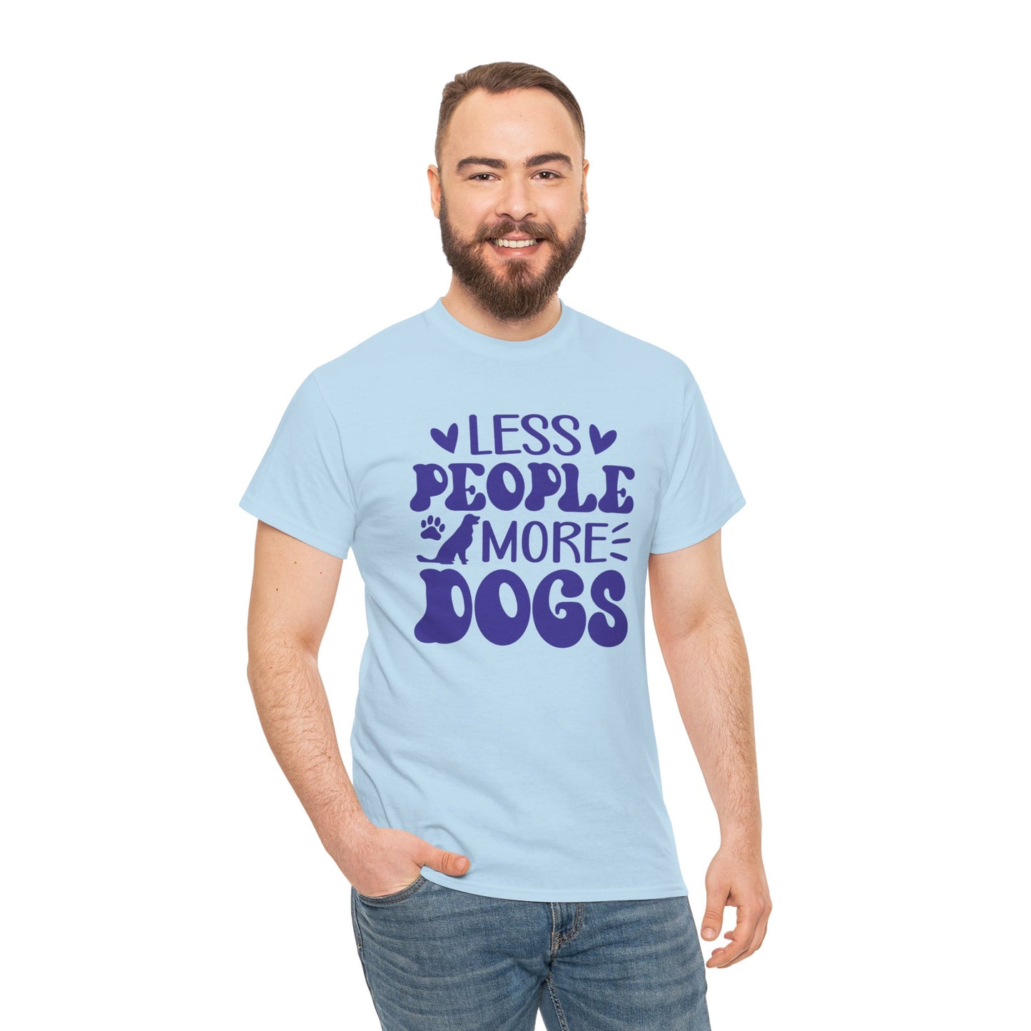 Les People more Dogs Cute Doglover Shirt Cozy Comfort Colors Unisex Heavy Cotton T-Shirt