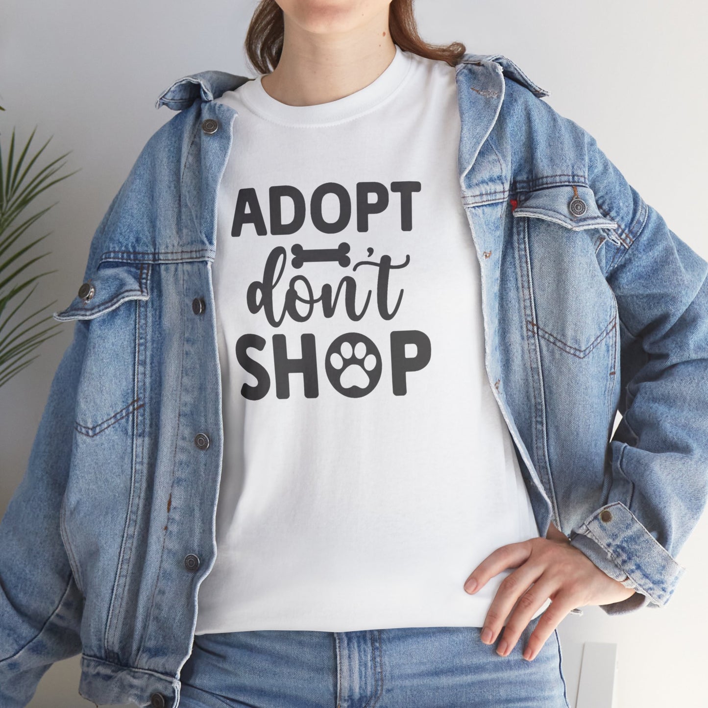 Adopt don't shop Unisex Heavy Cotton Tee