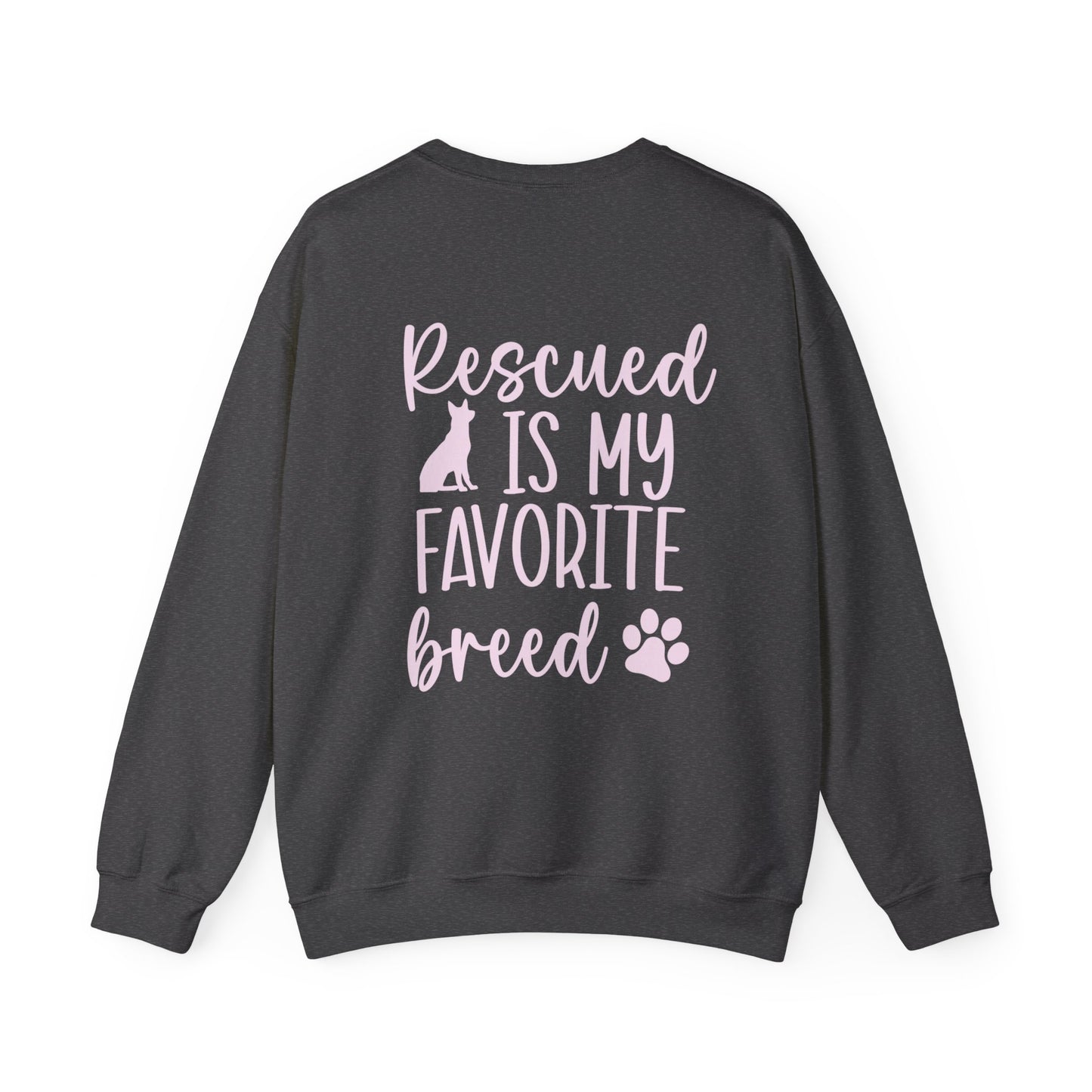 Adopt Rescue Dog Sweater Tierschutz Statement Piece Unisex Heavy Blend™ Crewneck Sweatshirt