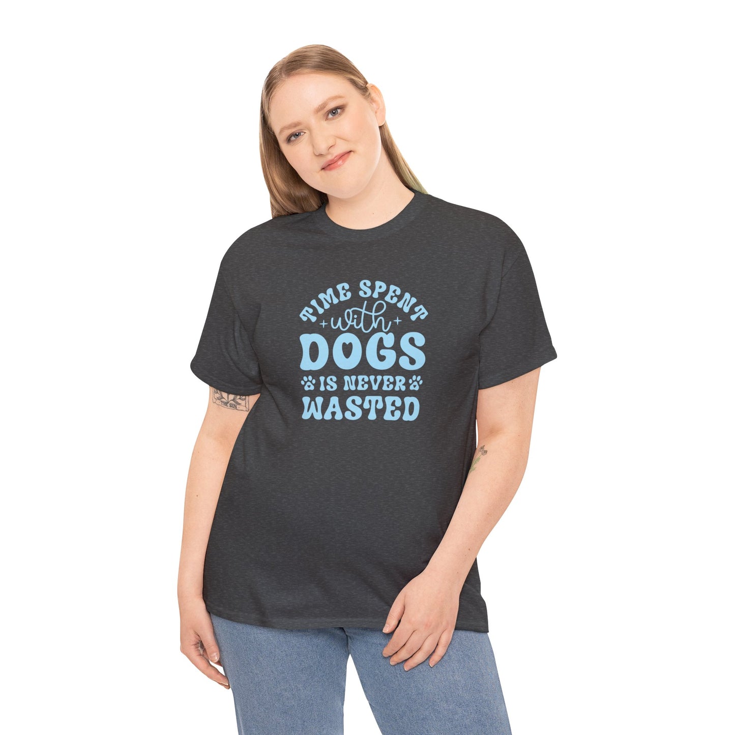 Time spent with Dogs Cute Doglover Shirt Cozy Comfort Colors Unisex Heavy Cotton T-Shirt