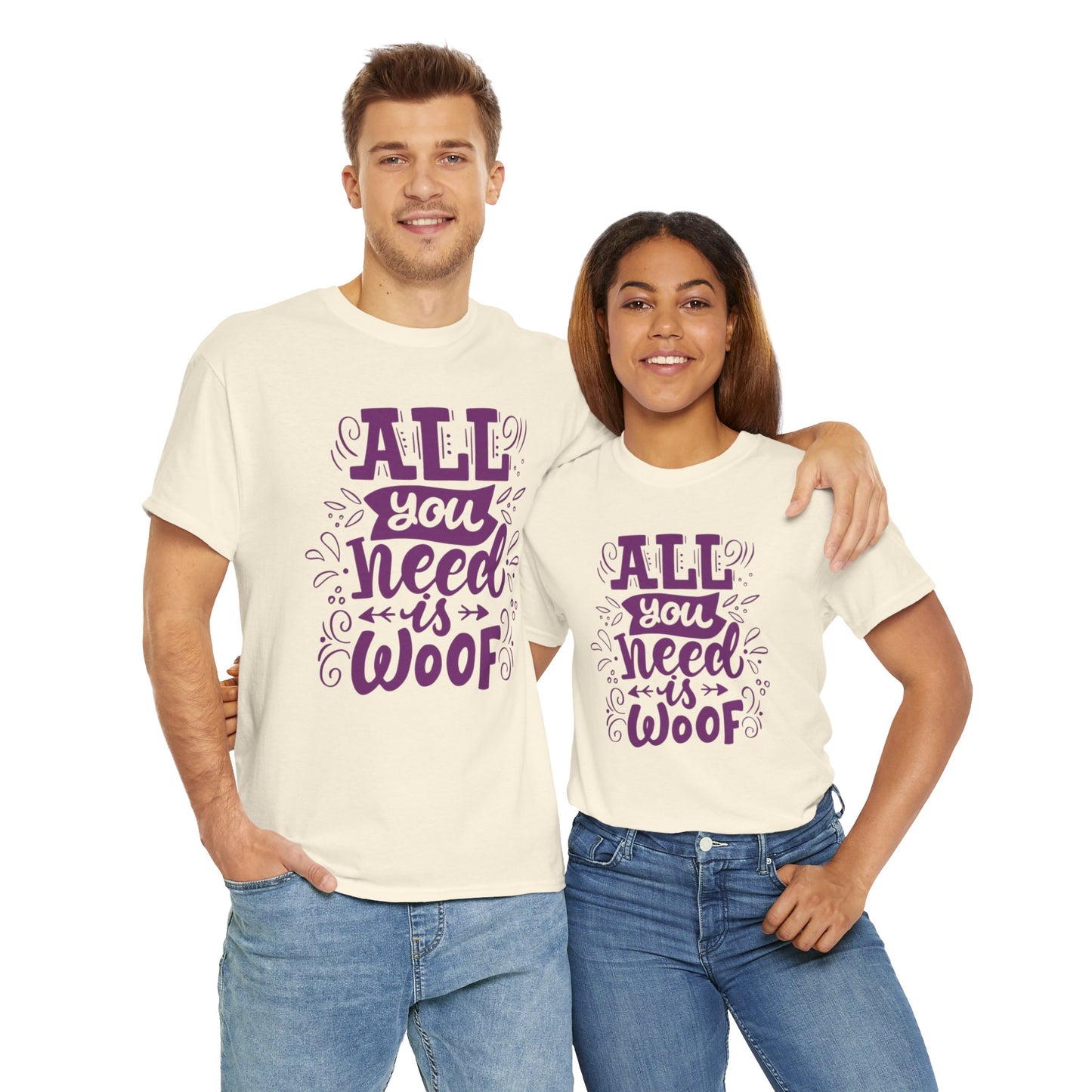 All you need is Woof Cute Doglover Shirt Cozy Comfort Colors Unisex Heavy Cotton T-Shirt